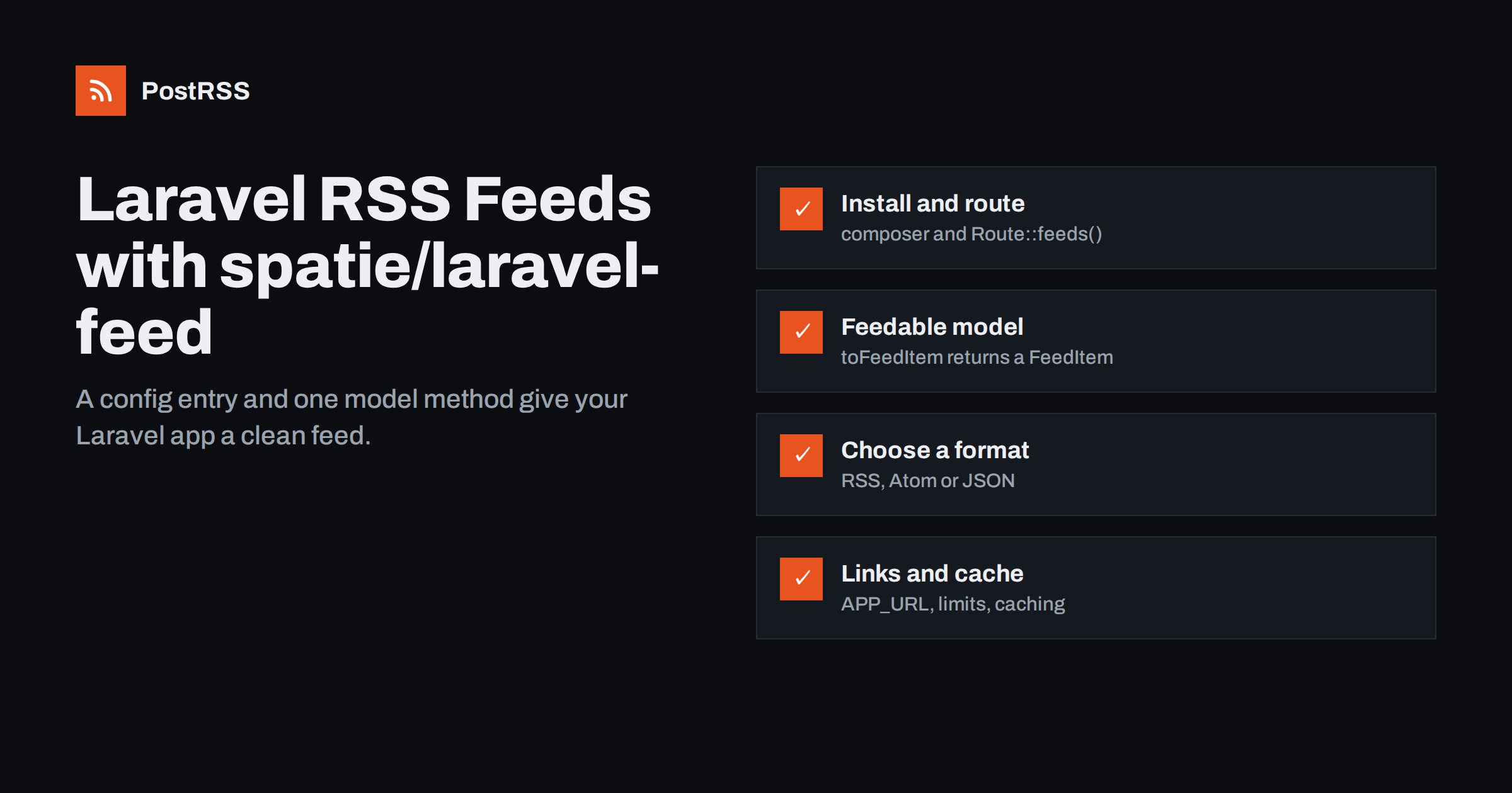 Laravel RSS Feed: Add One With spatie/laravel-feed