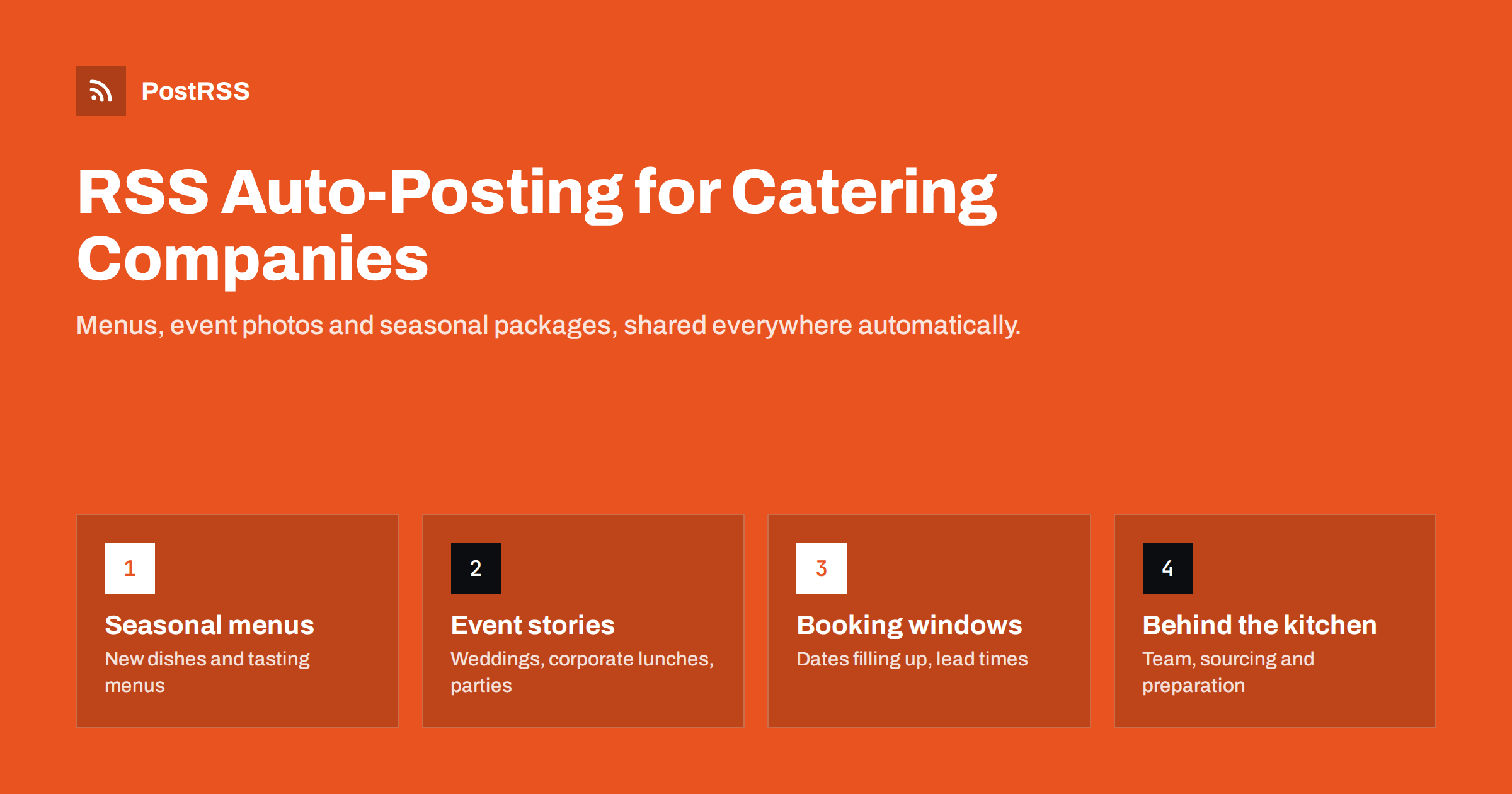 RSS Auto-Posting for Catering Companies and Event Caterers