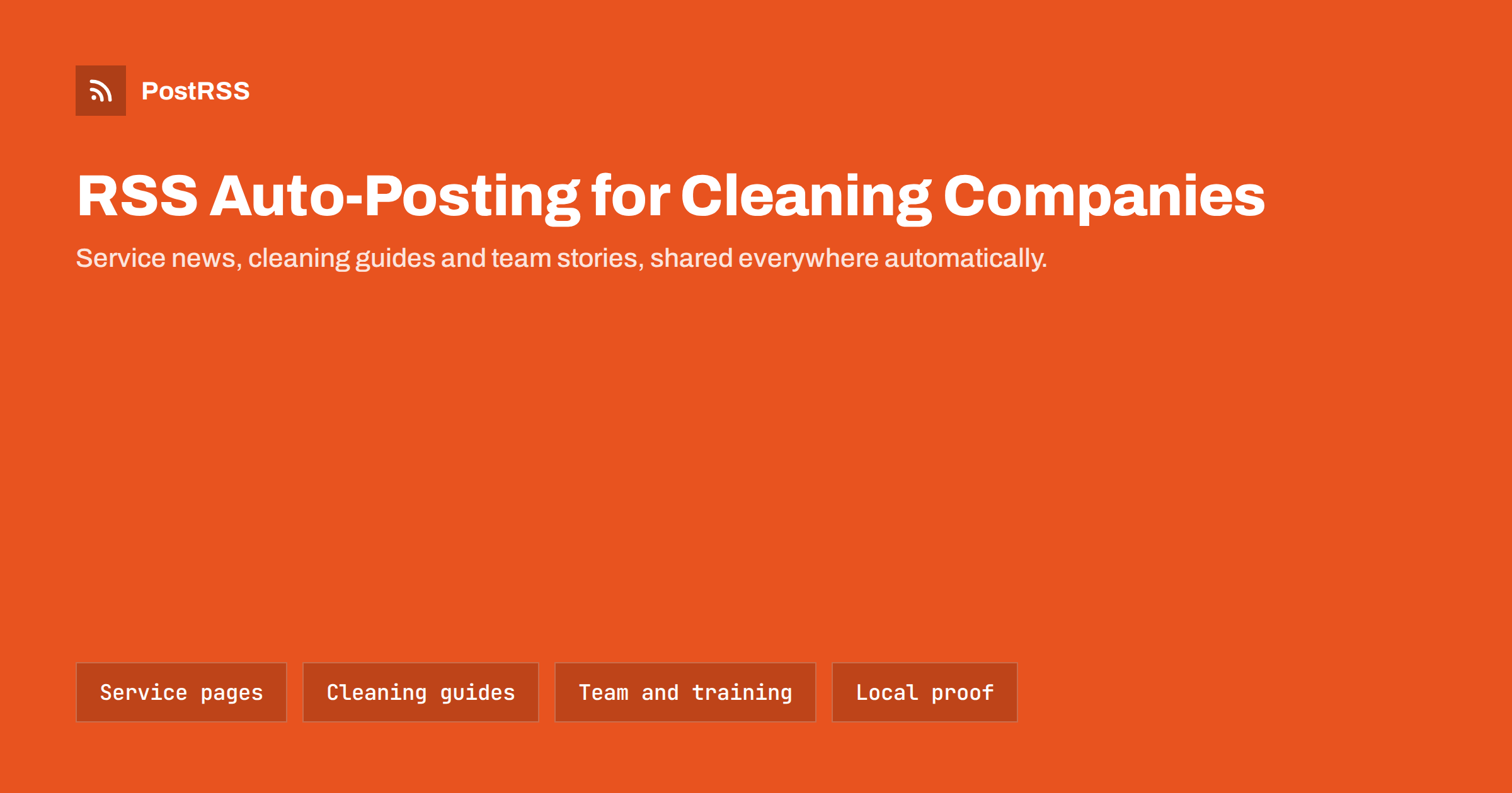 RSS Auto-Posting for Cleaning and Janitorial Companies
