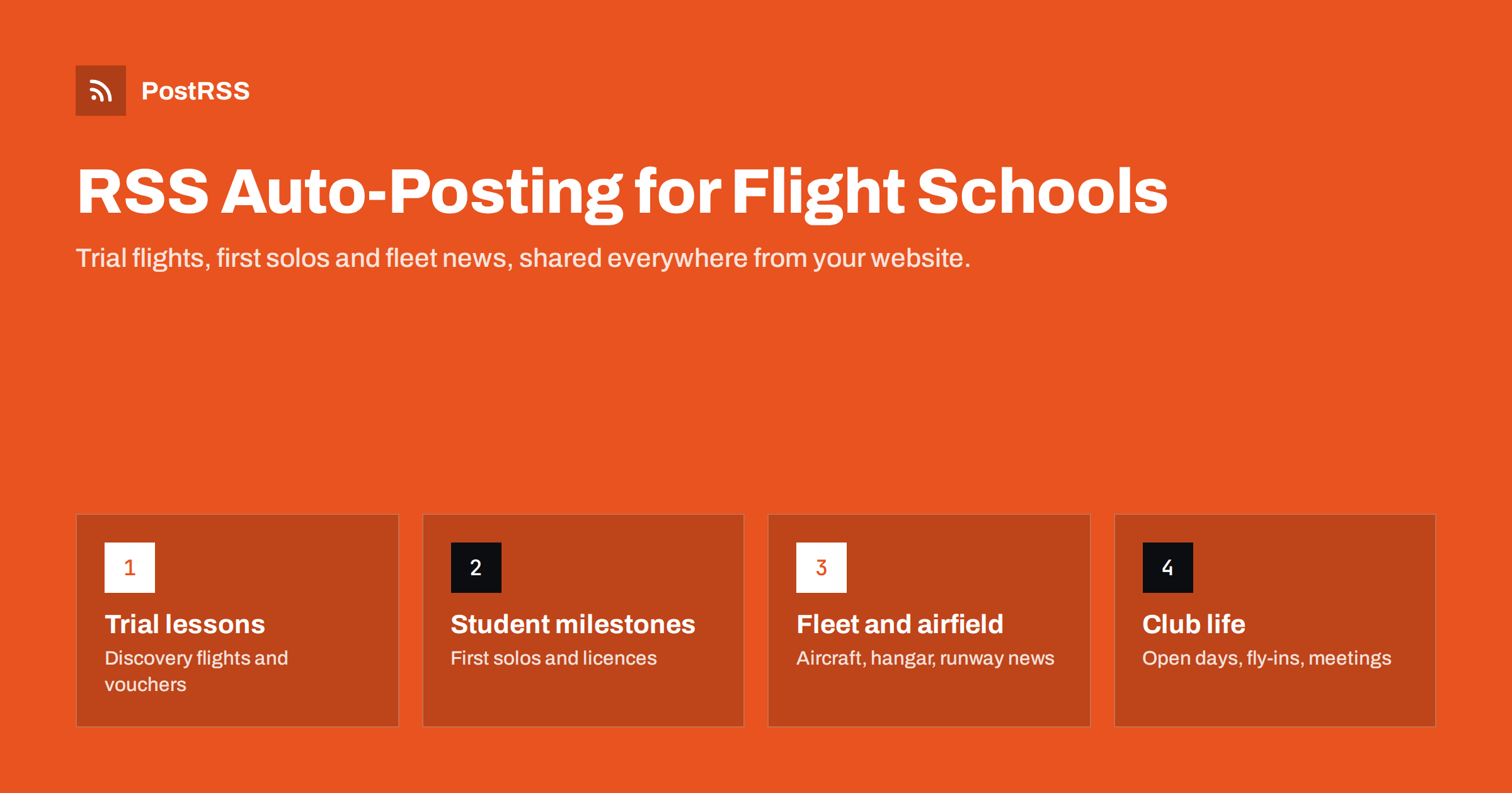 RSS Auto-Posting for Flight Schools and Aviation Clubs