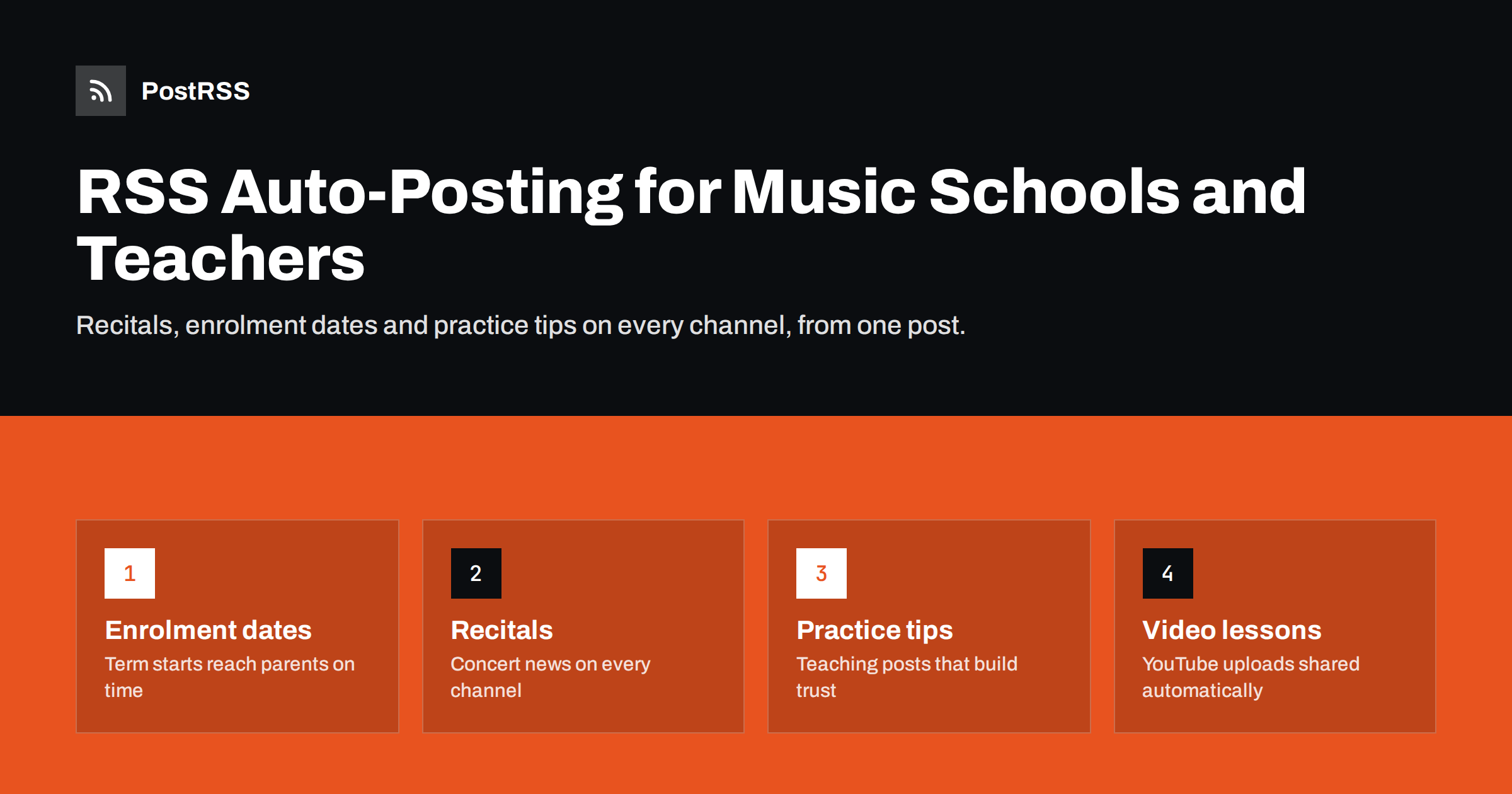 RSS Auto-Posting for Music Schools and Private Music Teachers