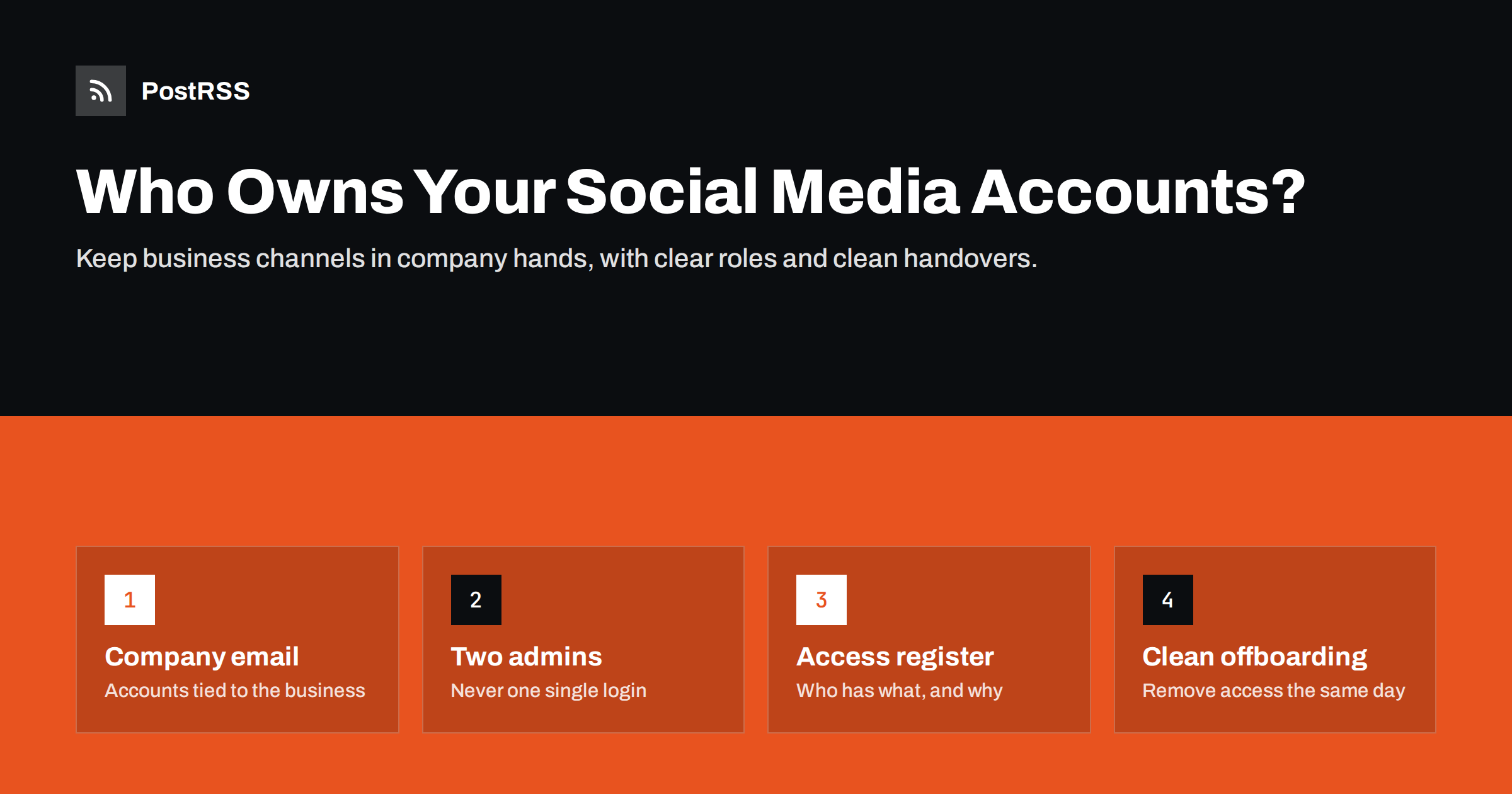 Who Owns Your Social Accounts? Access Rules for Small Teams