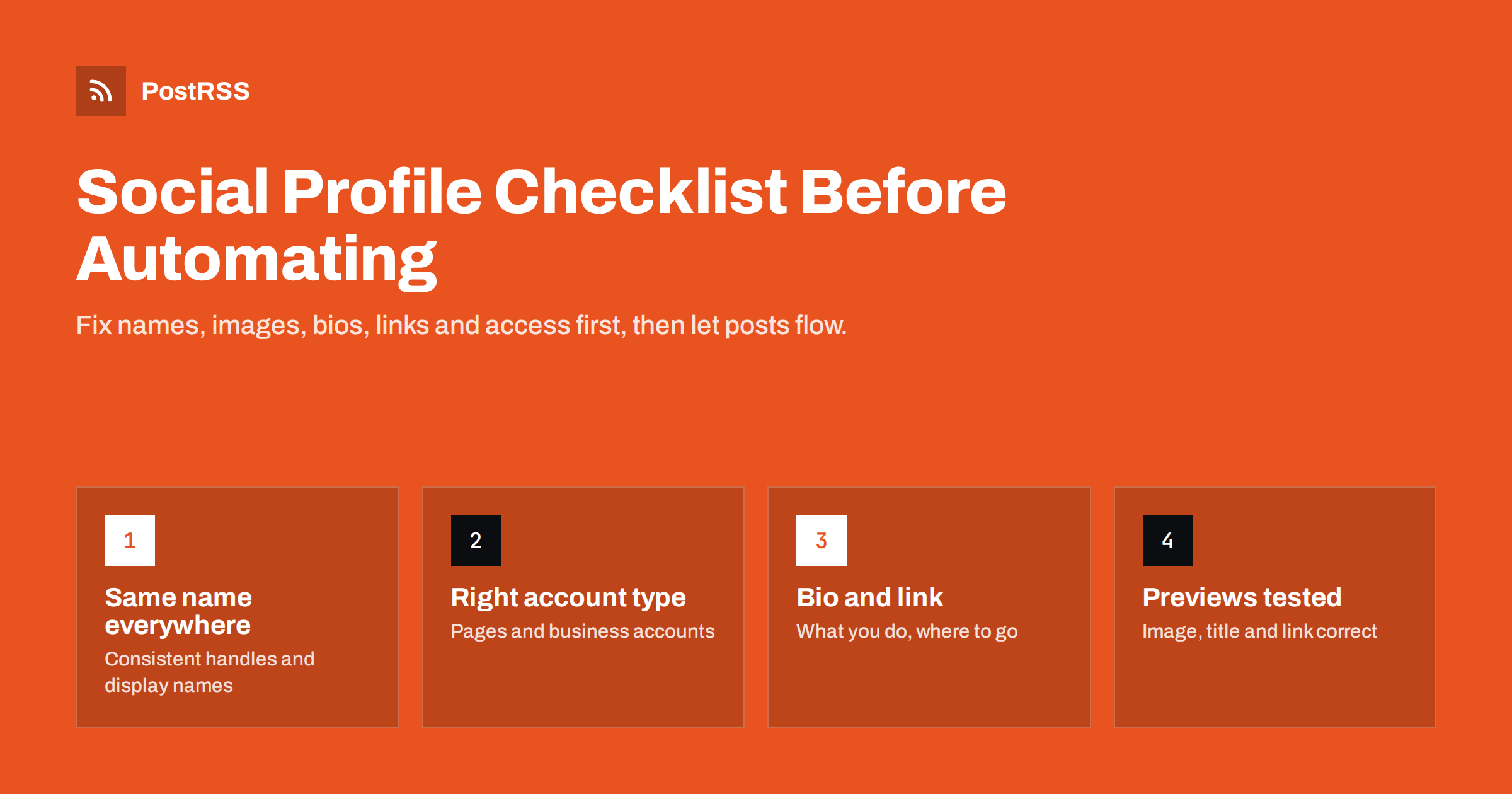 Social Media Profile Checklist Before You Start Automating