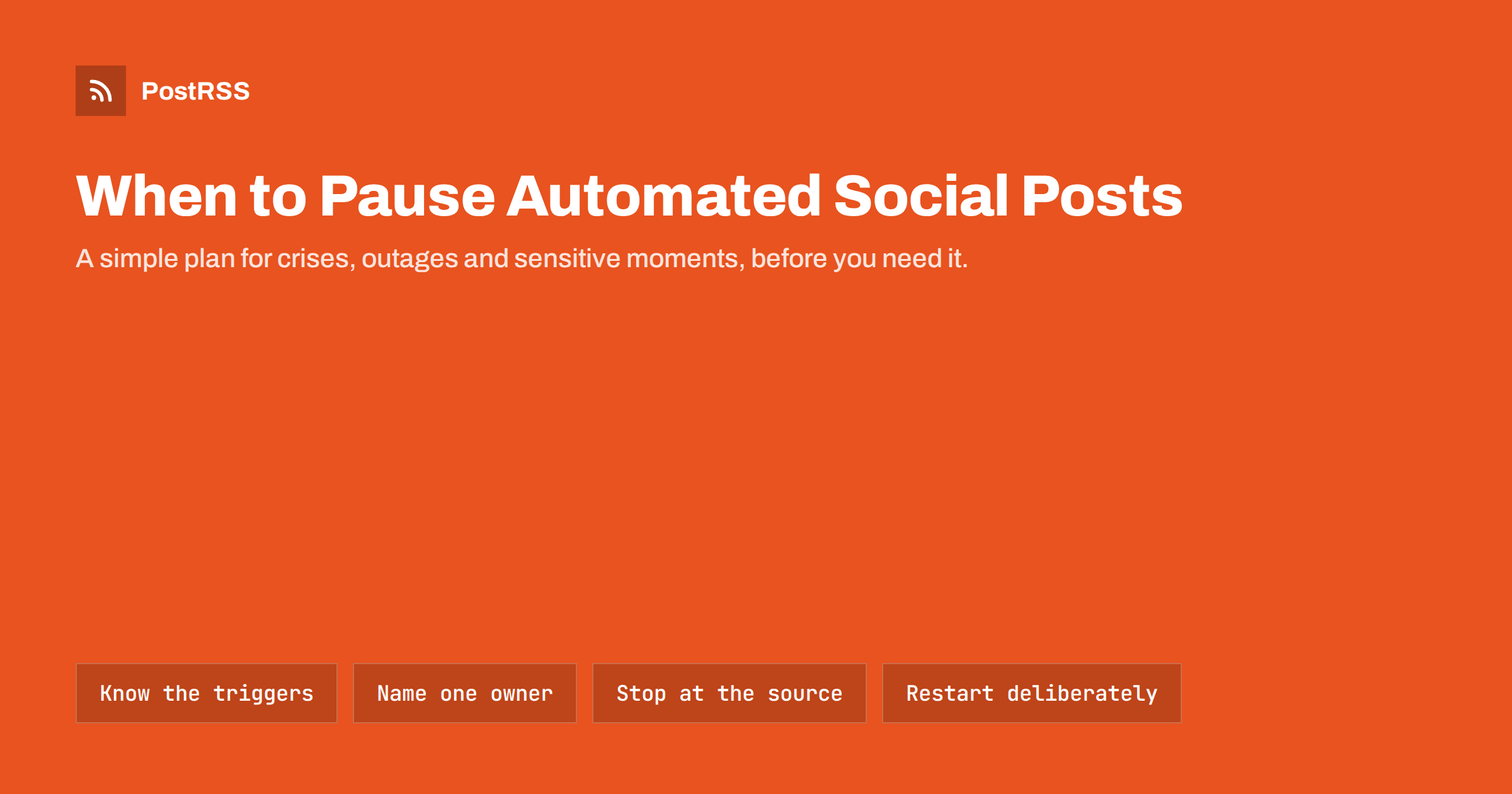 When to Pause Automated Social Posts and How to Do It Fast