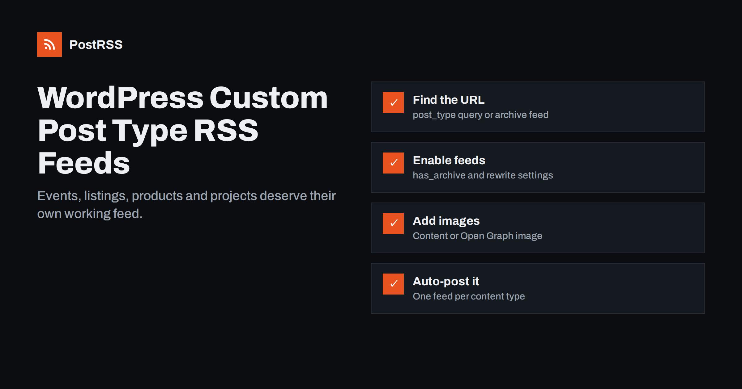 WordPress Custom Post Type RSS Feeds: Find, Fix and Auto-Post