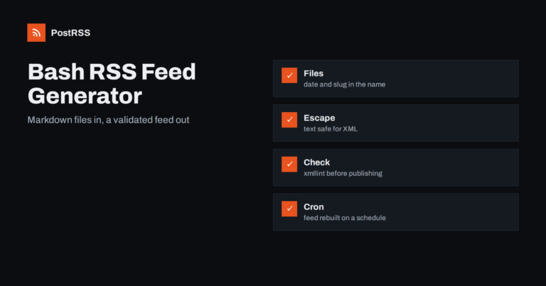 Bash RSS Feed Generator: Build a Feed From Markdown Files