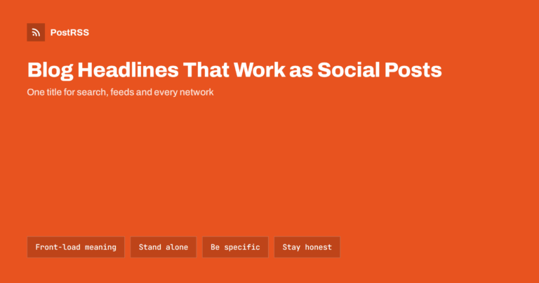 How to Write Blog Headlines That Also Work as Social Posts
