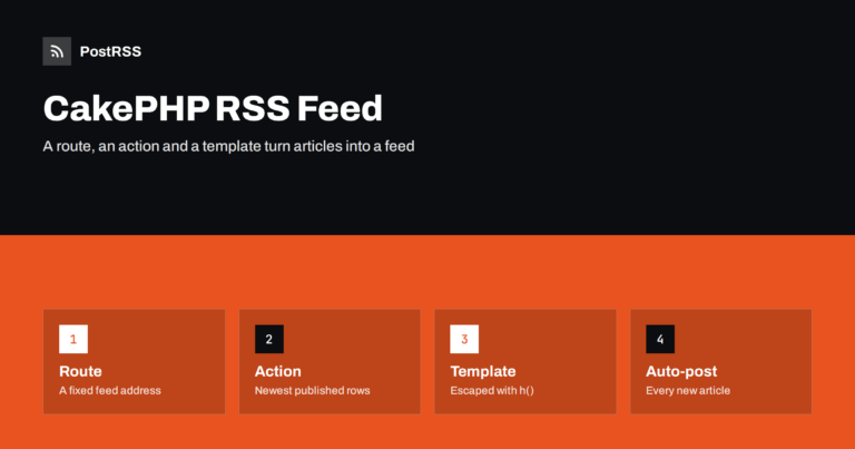 CakePHP RSS Feed: Build It in a Controller and Auto-Post