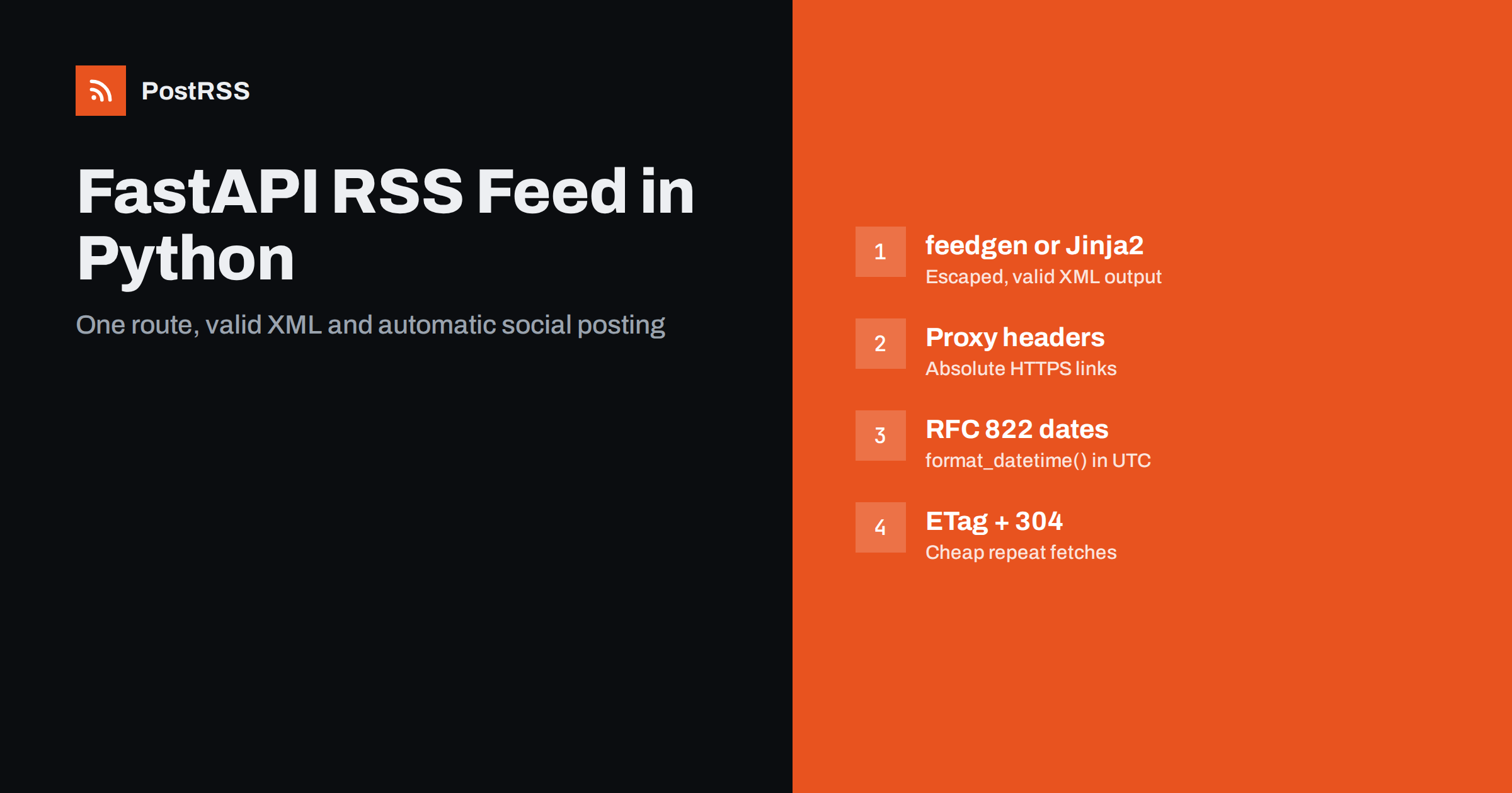 FastAPI RSS Feed in Python: Build It and Auto-Post Items