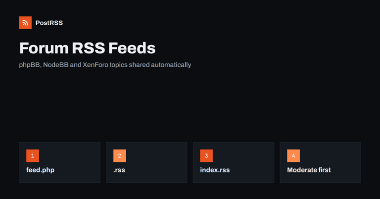 Forum RSS Feeds: phpBB, NodeBB and XenForo Auto-Posting