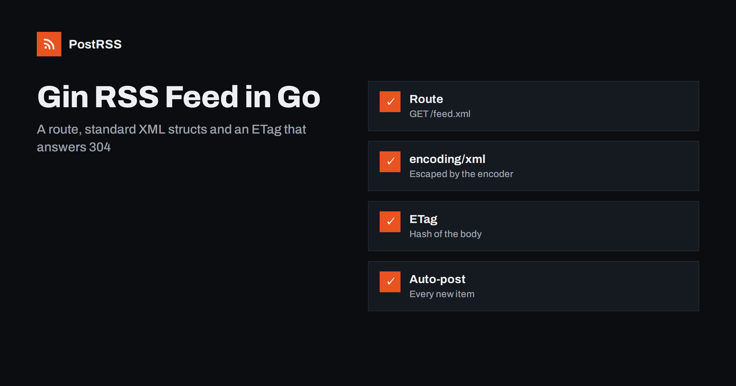 Gin RSS Feed in Go: Handler, Dates and Conditional GET