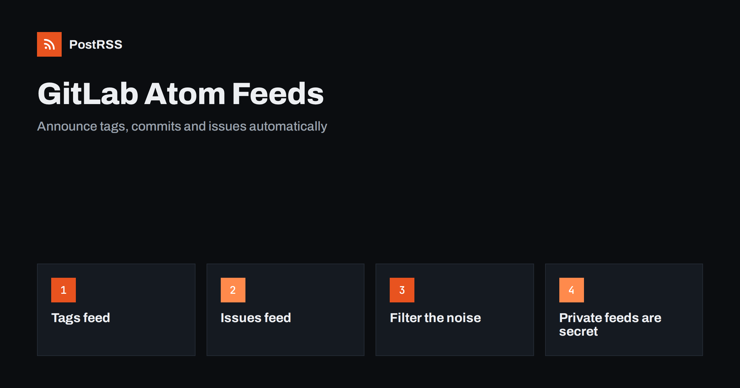 GitLab Atom Feeds: Auto-Post Tags, Commits and Issues
