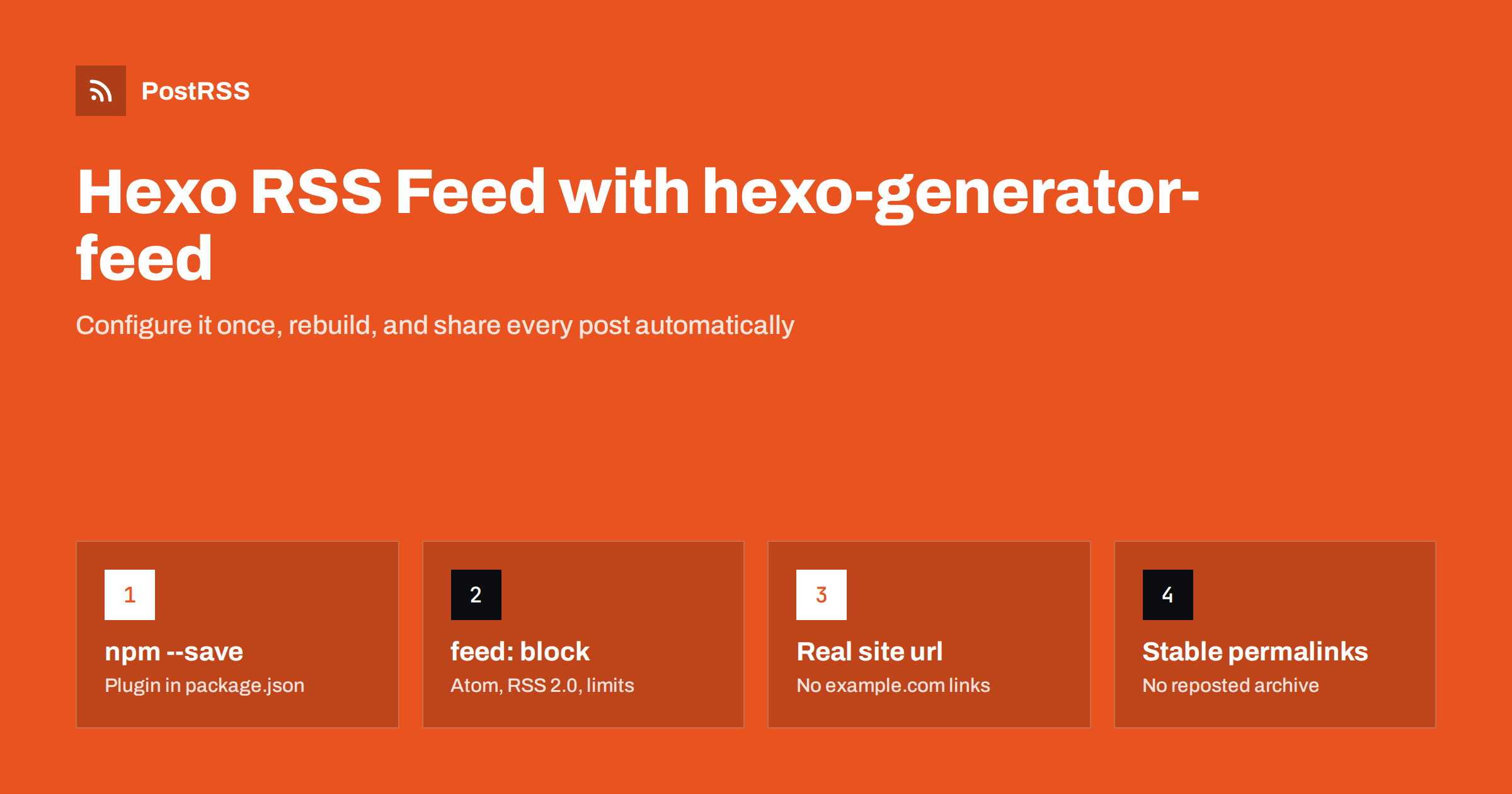 Hexo RSS Feed: Set Up hexo-generator-feed and Auto-Post