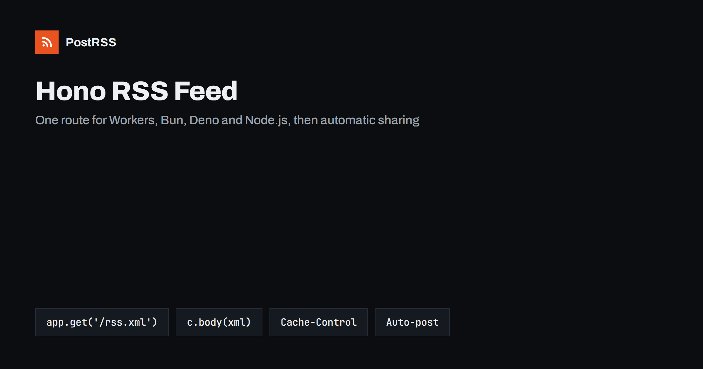 Hono RSS Feed: Serve It From Workers, Bun or Node and Auto-Post