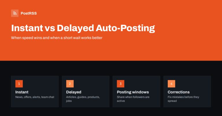 Instant vs Delayed Auto-Posting: When to Wait Before Sharing