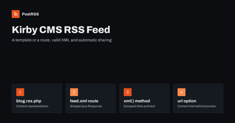 Kirby CMS RSS Feed: Create a Feed Template and Auto-Post