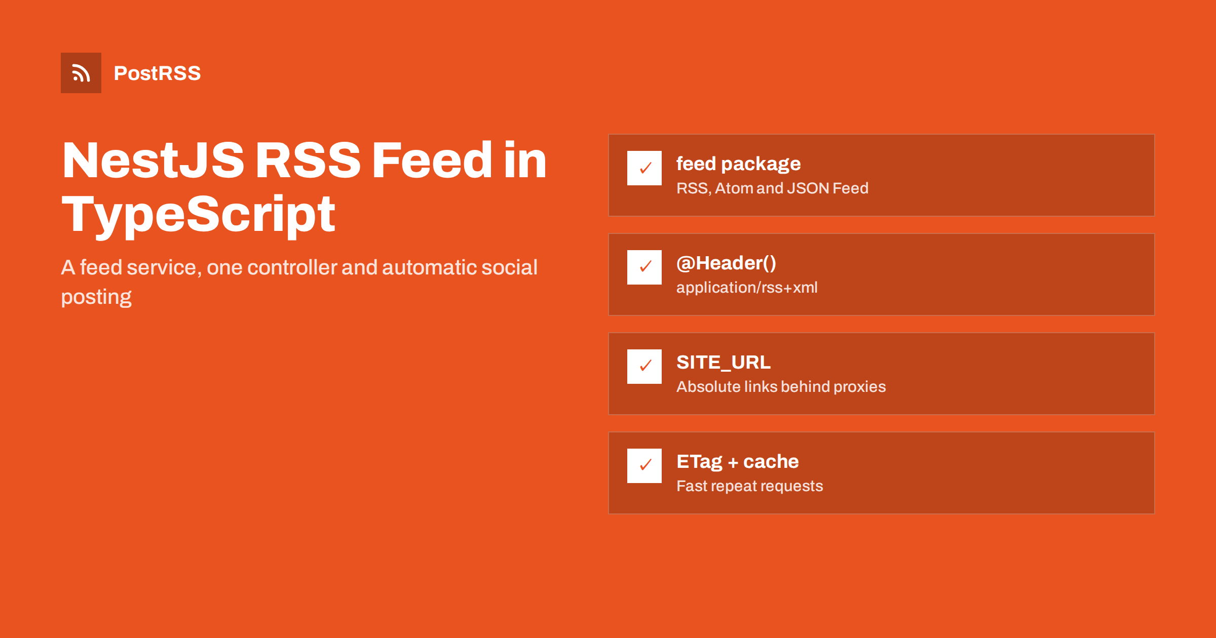 NestJS RSS Feed: Build a Feed Endpoint and Auto-Post Posts