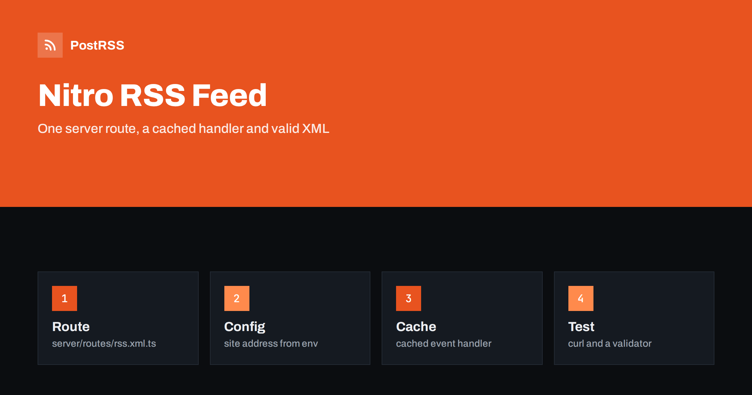 Nitro RSS Feed: An h3 Event Handler, Dates and Caching