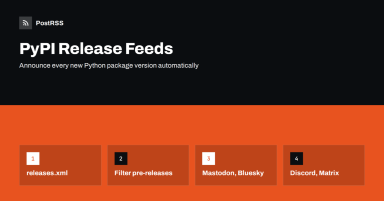 PyPI Release Feeds: Announce New Python Package Versions