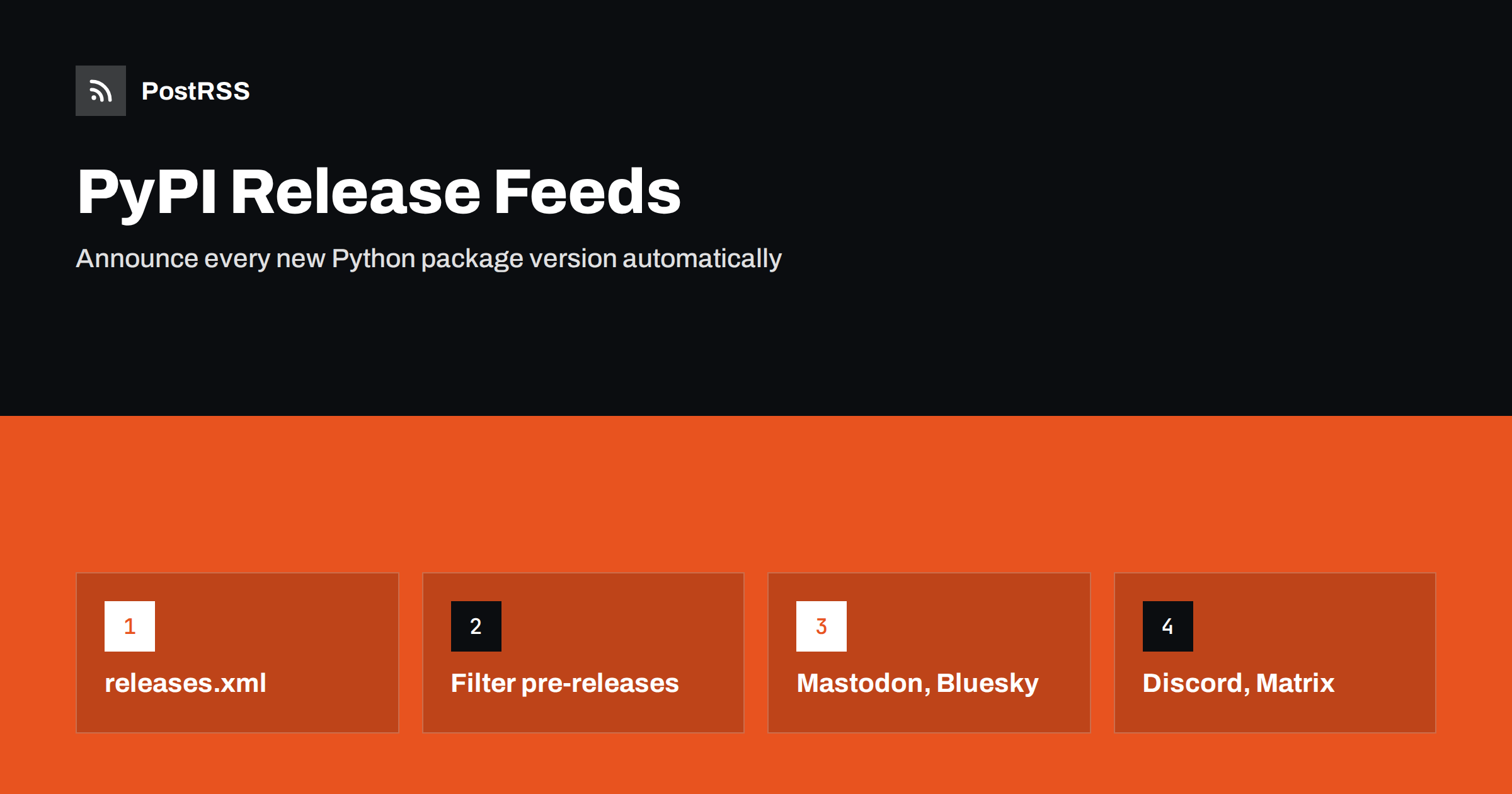 PyPI Release Feeds: Announce New Python Package Versions