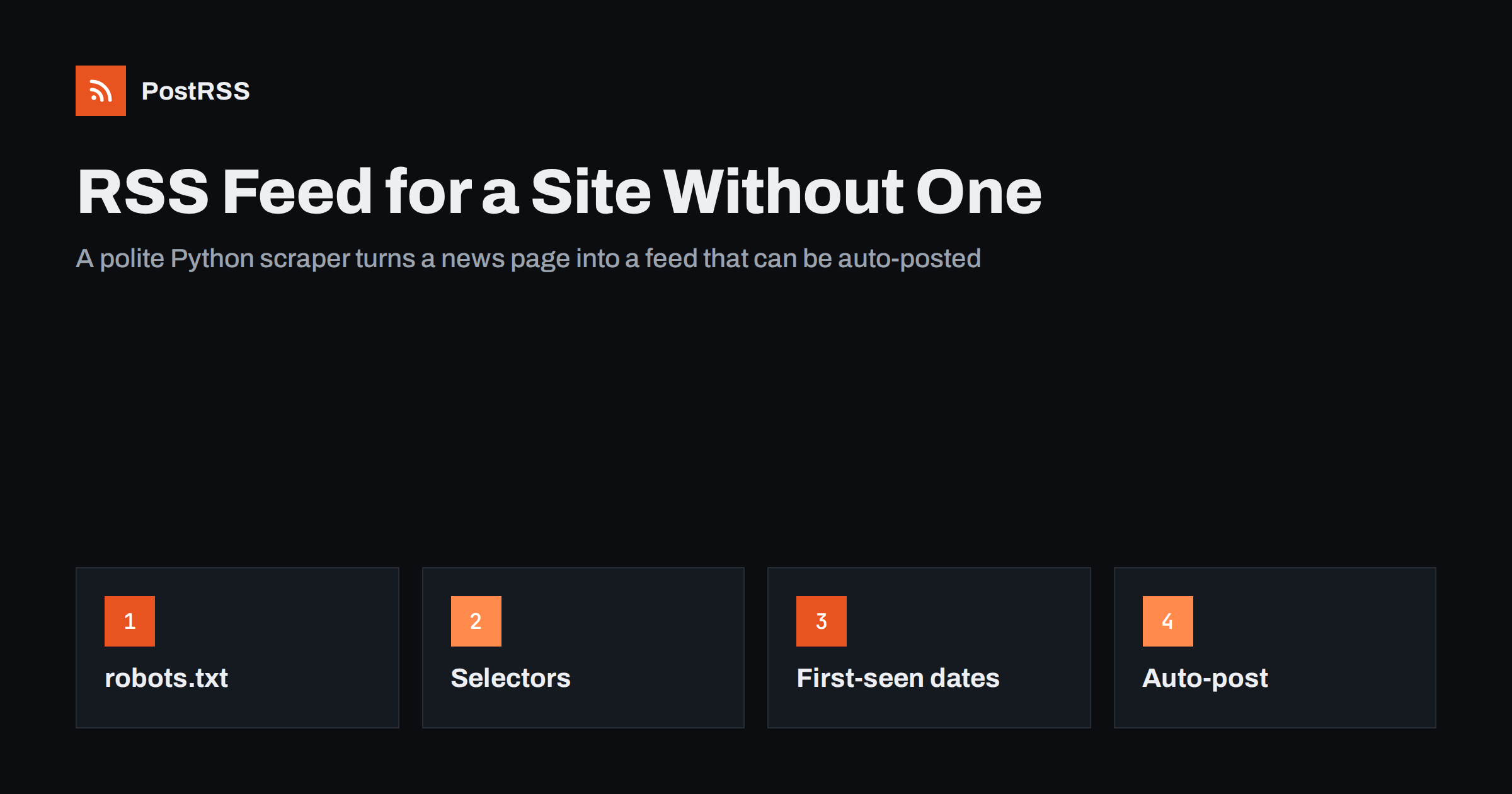 Create an RSS Feed for a Website Without One (Python)