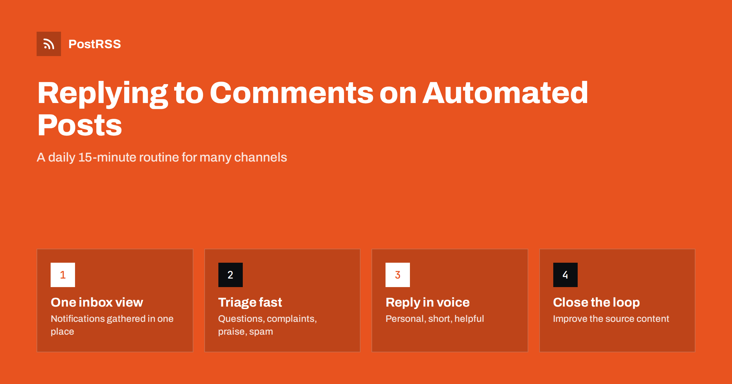 Replying to Comments on Automated Posts: A Simple Routine