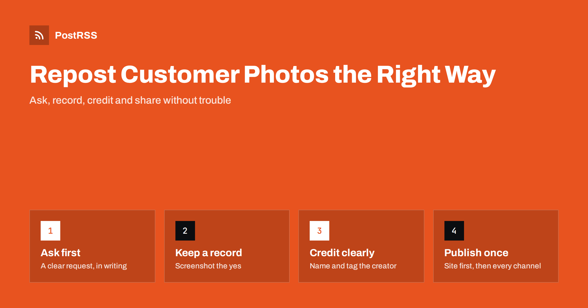 How to Repost Customer Photos With Permission and Credit