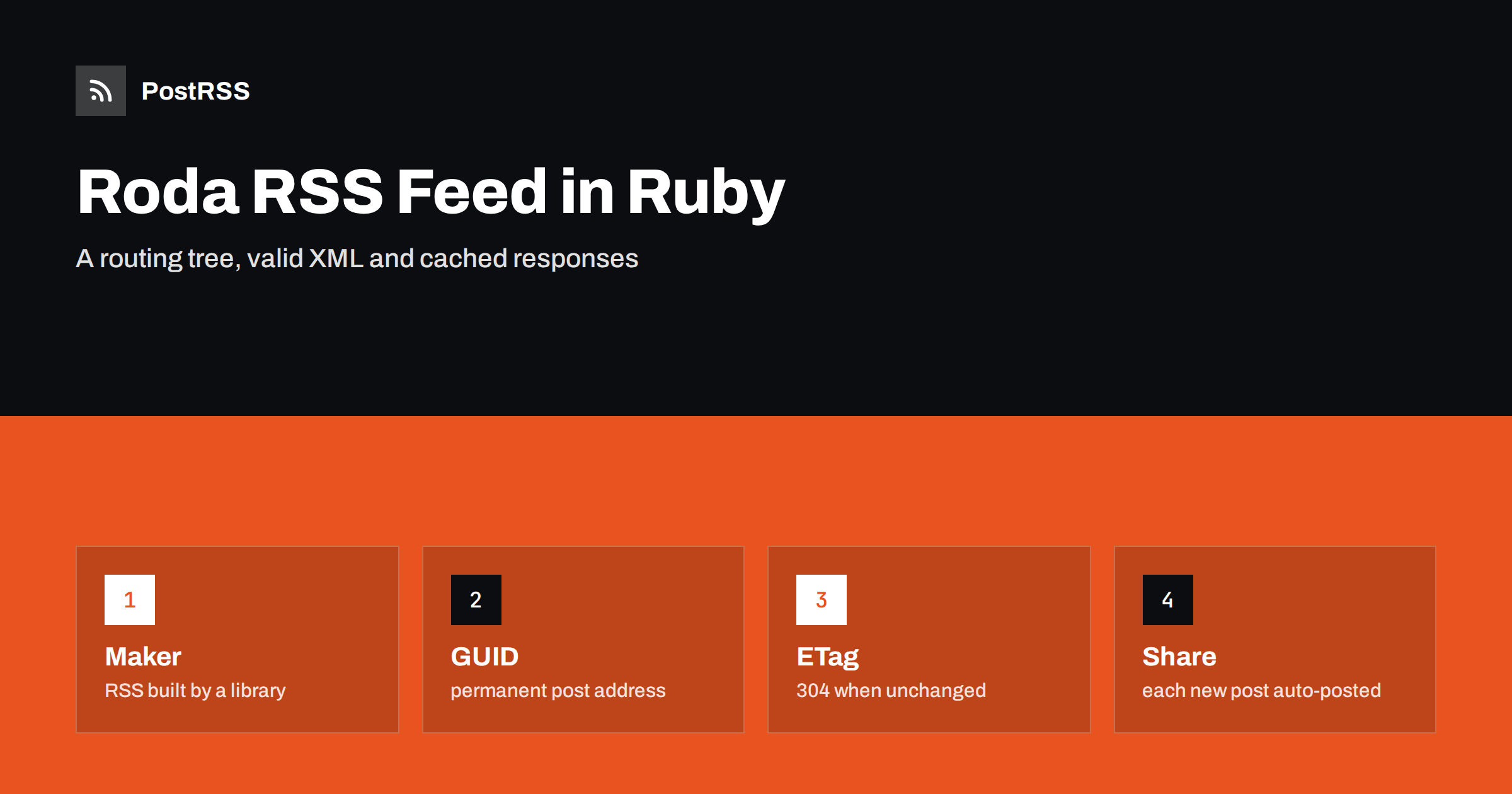 Roda RSS Feed in Ruby: Route, ETag Caching and Auto-Post