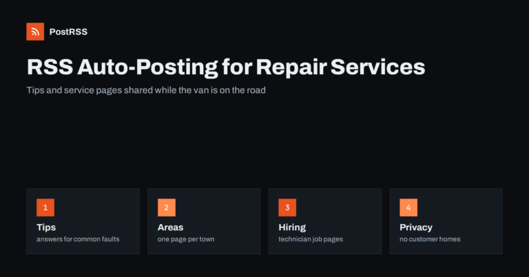 RSS Auto-Posting for Appliance Repair and Handyman Services