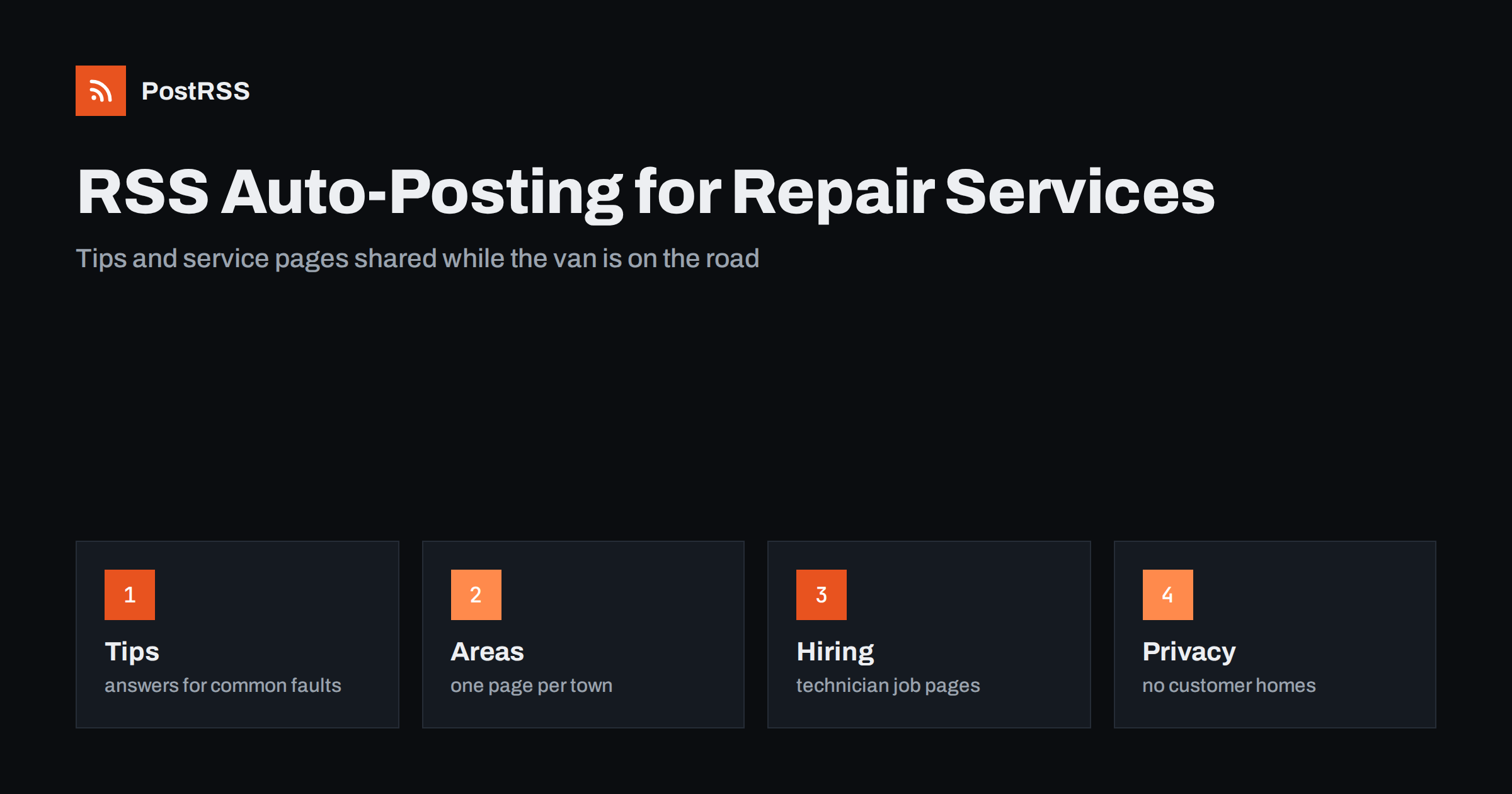 RSS Auto-Posting for Appliance Repair and Handyman Services