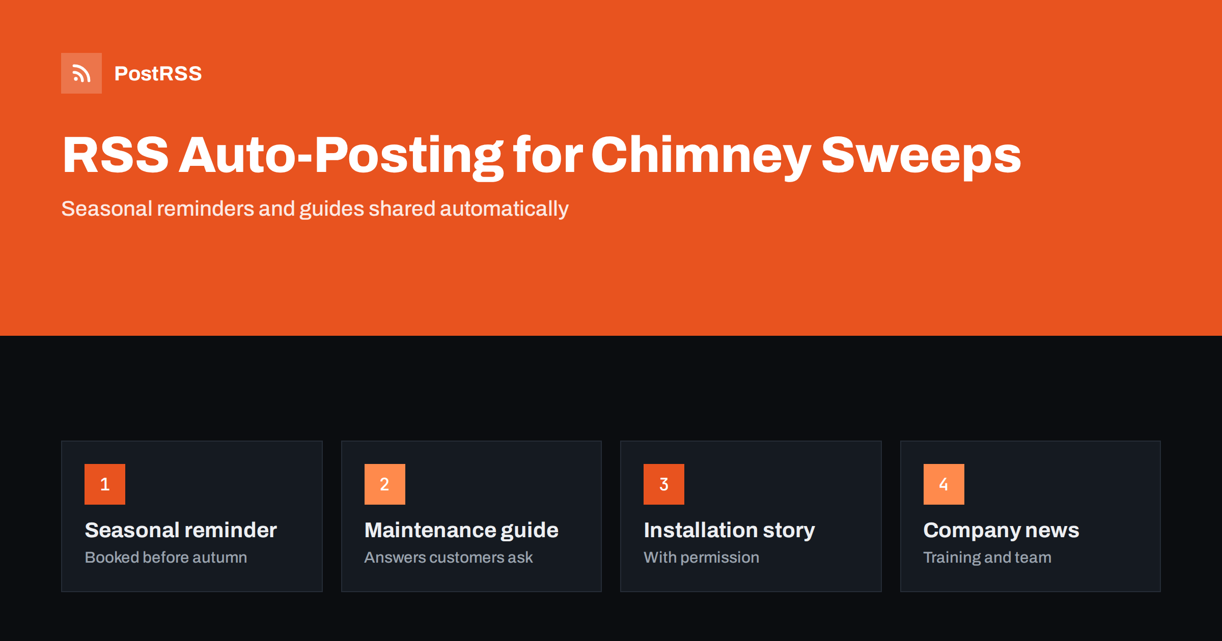 RSS Auto-Posting for Chimney Sweeps and Fireplace Stores