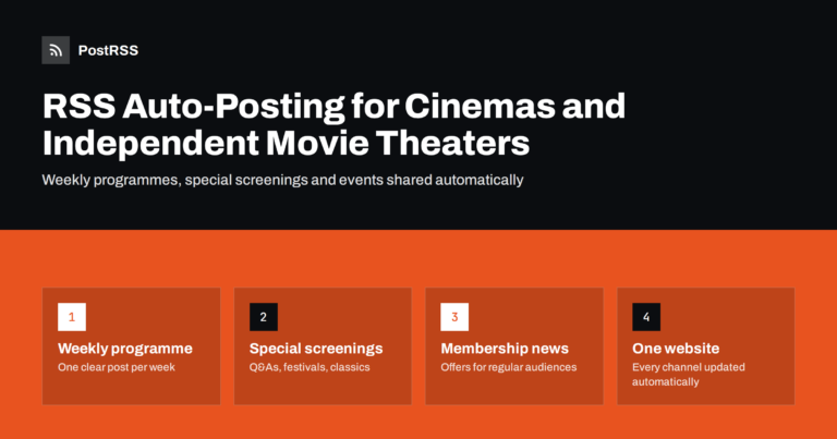 RSS Auto-Posting for Cinemas and Independent Movie Theaters