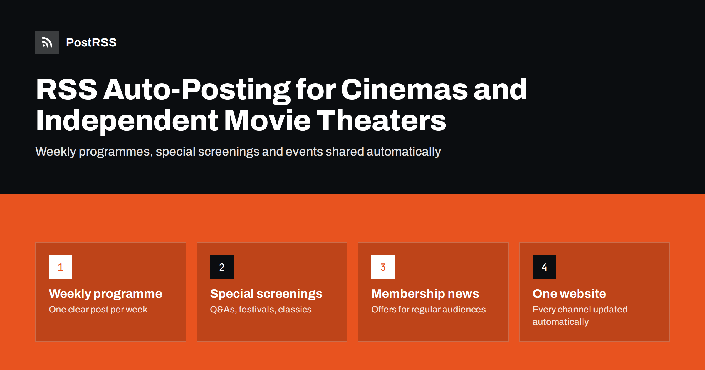 RSS Auto-Posting for Cinemas and Independent Movie Theaters