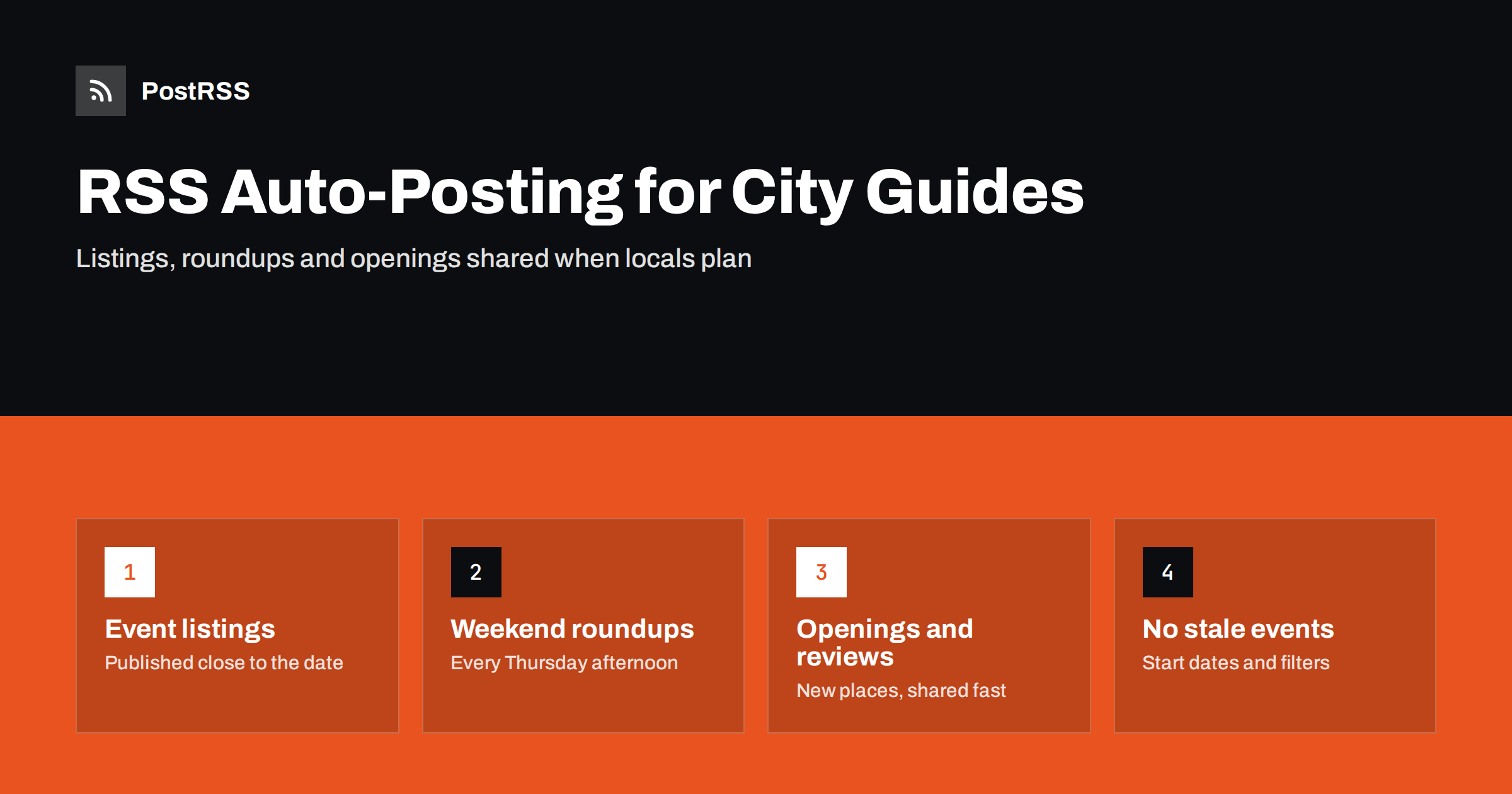 RSS Auto-Posting for City Guides and What’s-On Sites