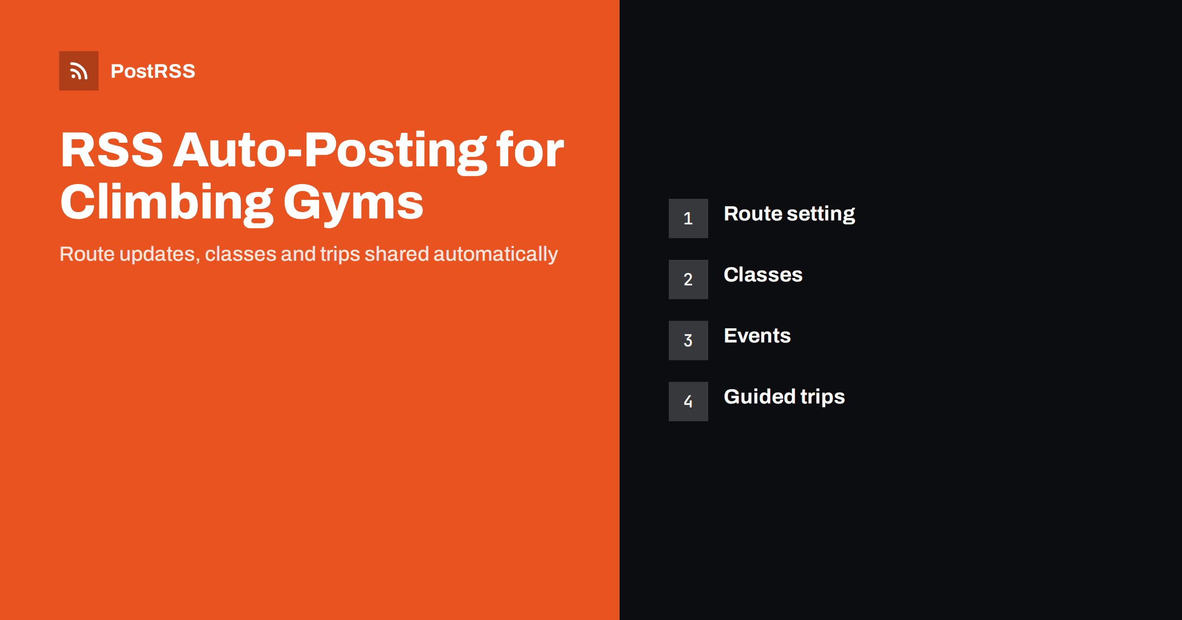 RSS Auto-Posting for Climbing Gyms and Adventure Outfitters