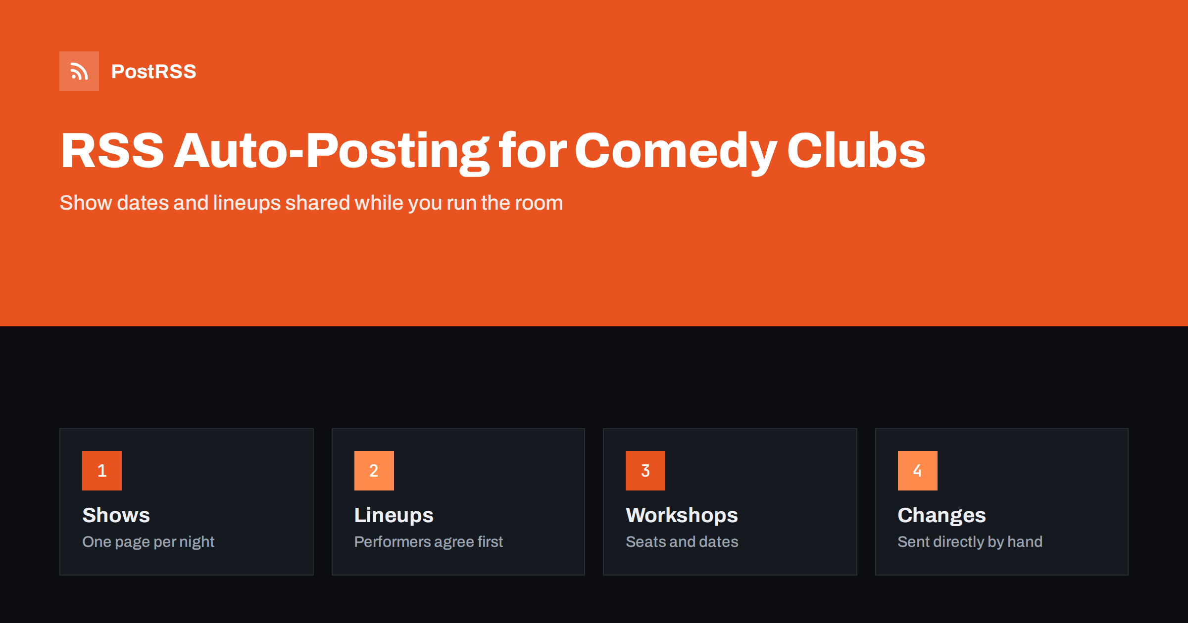 RSS Auto-Posting for Comedy Clubs and Improv Theatres