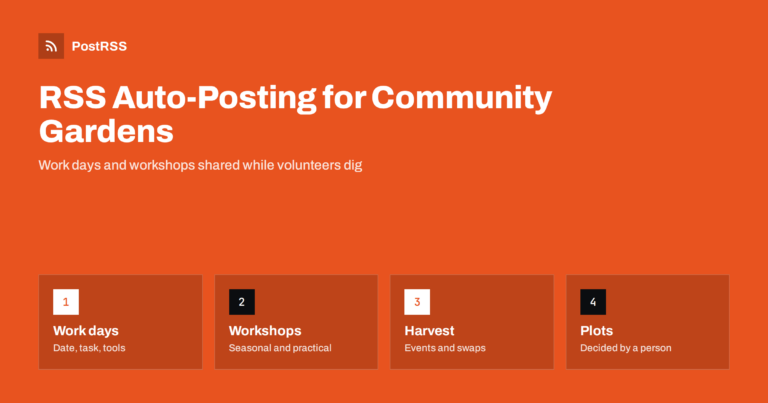 RSS Auto-Posting for Community Gardens and Allotments