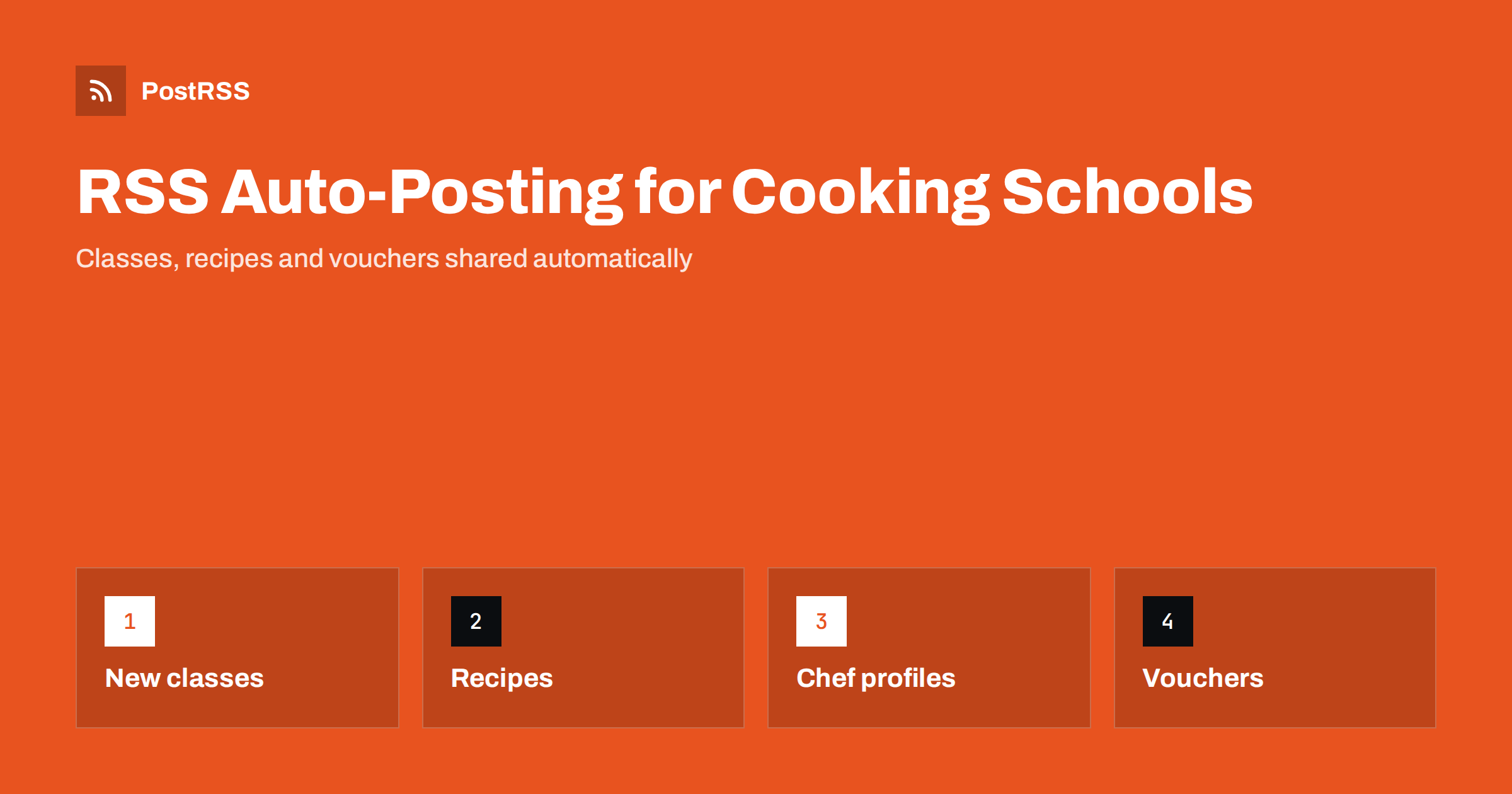RSS Auto-Posting for Cooking Schools and Culinary Class Studios