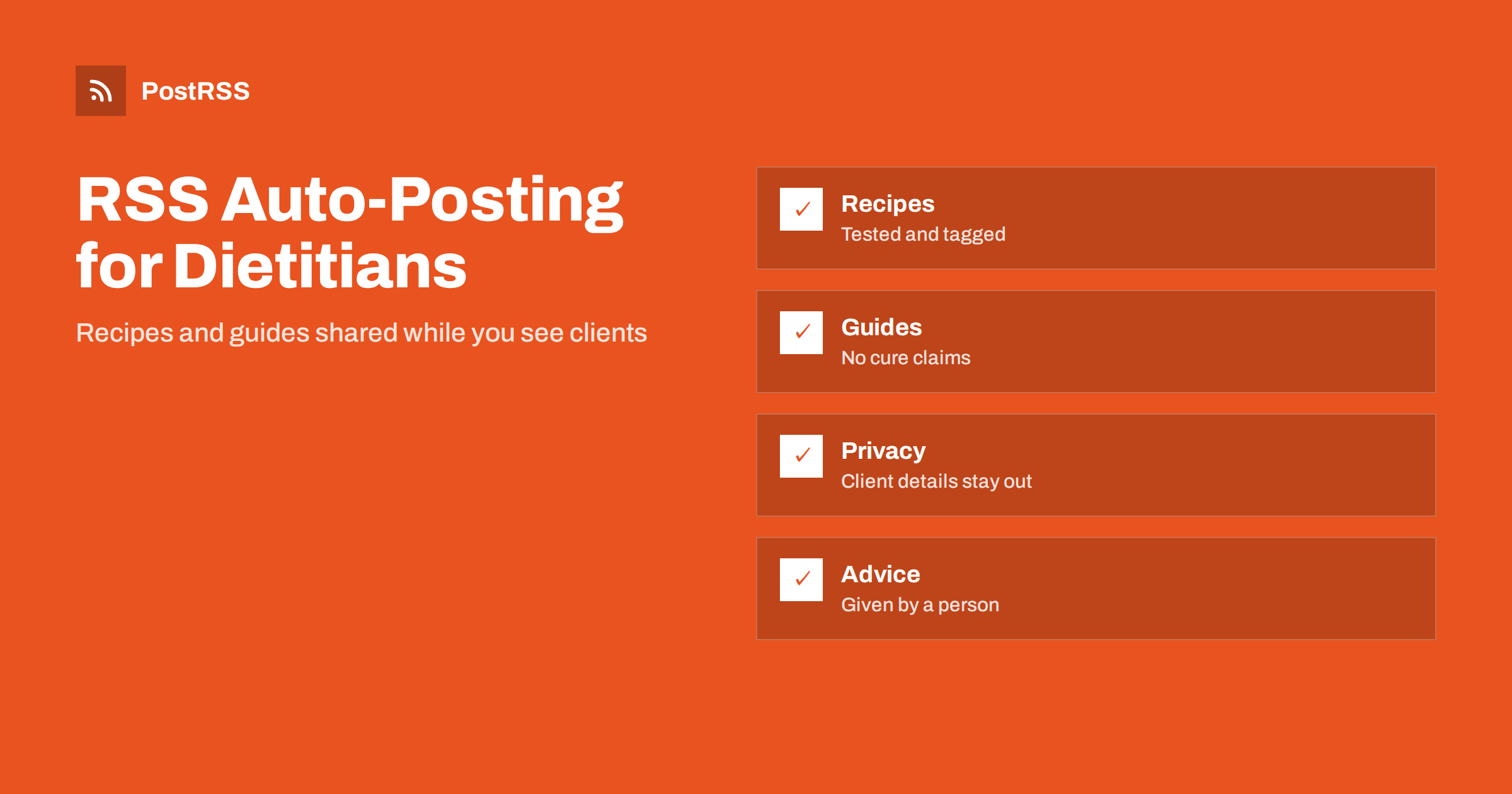 RSS Auto-Posting for Dietitians and Nutritionists
