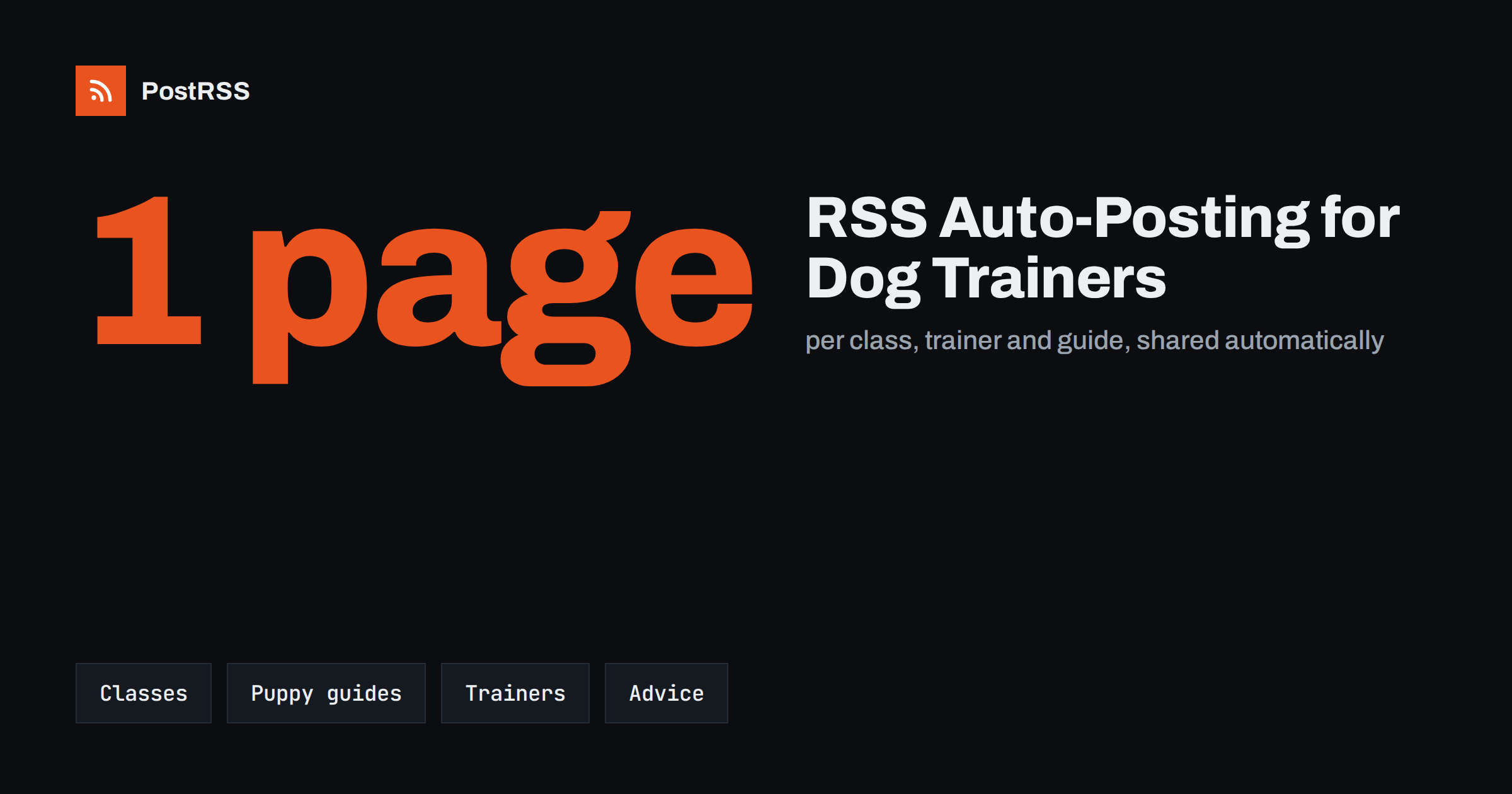 RSS Auto-Posting for Dog Trainers and Obedience Schools