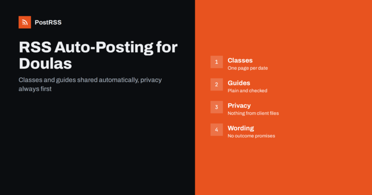 RSS Auto-Posting for Doulas and Birth Centers