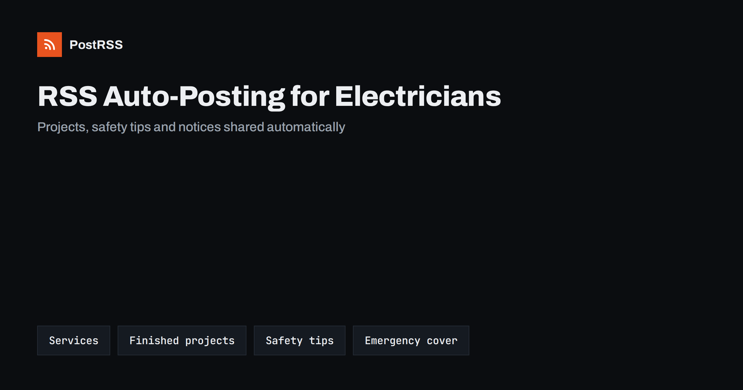 RSS Auto-Posting for Electricians and Electrical Contractors