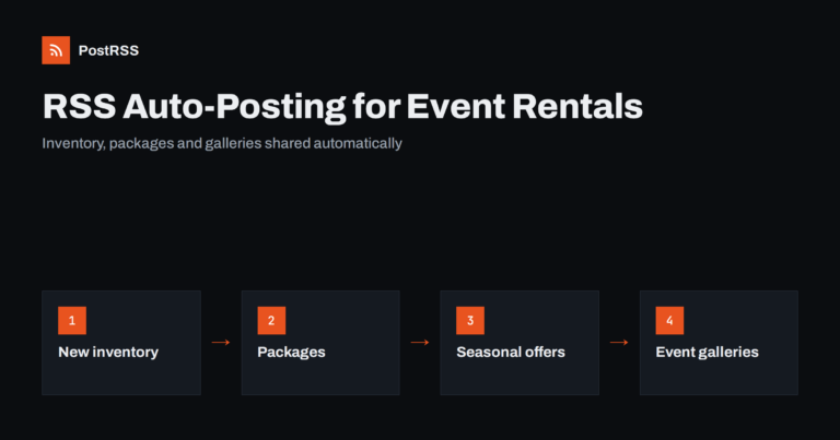 RSS Auto-Posting for Event and Party Rental Companies