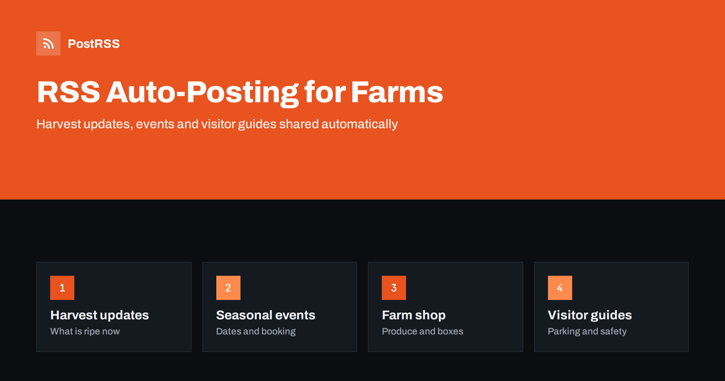 RSS Auto-Posting for Farms and Pick-Your-Own Orchards