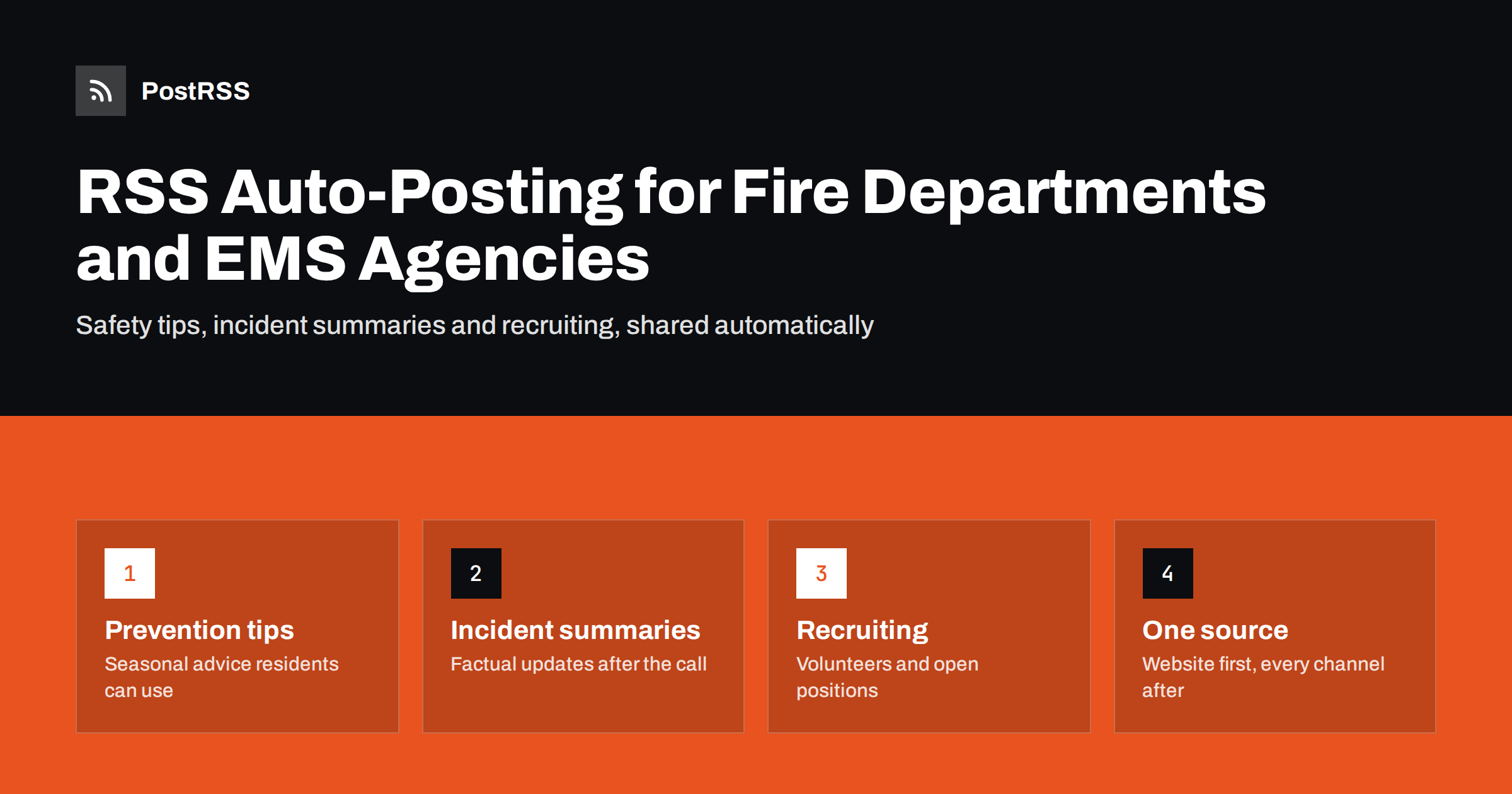 RSS Auto-Posting for Fire Departments and EMS Agencies