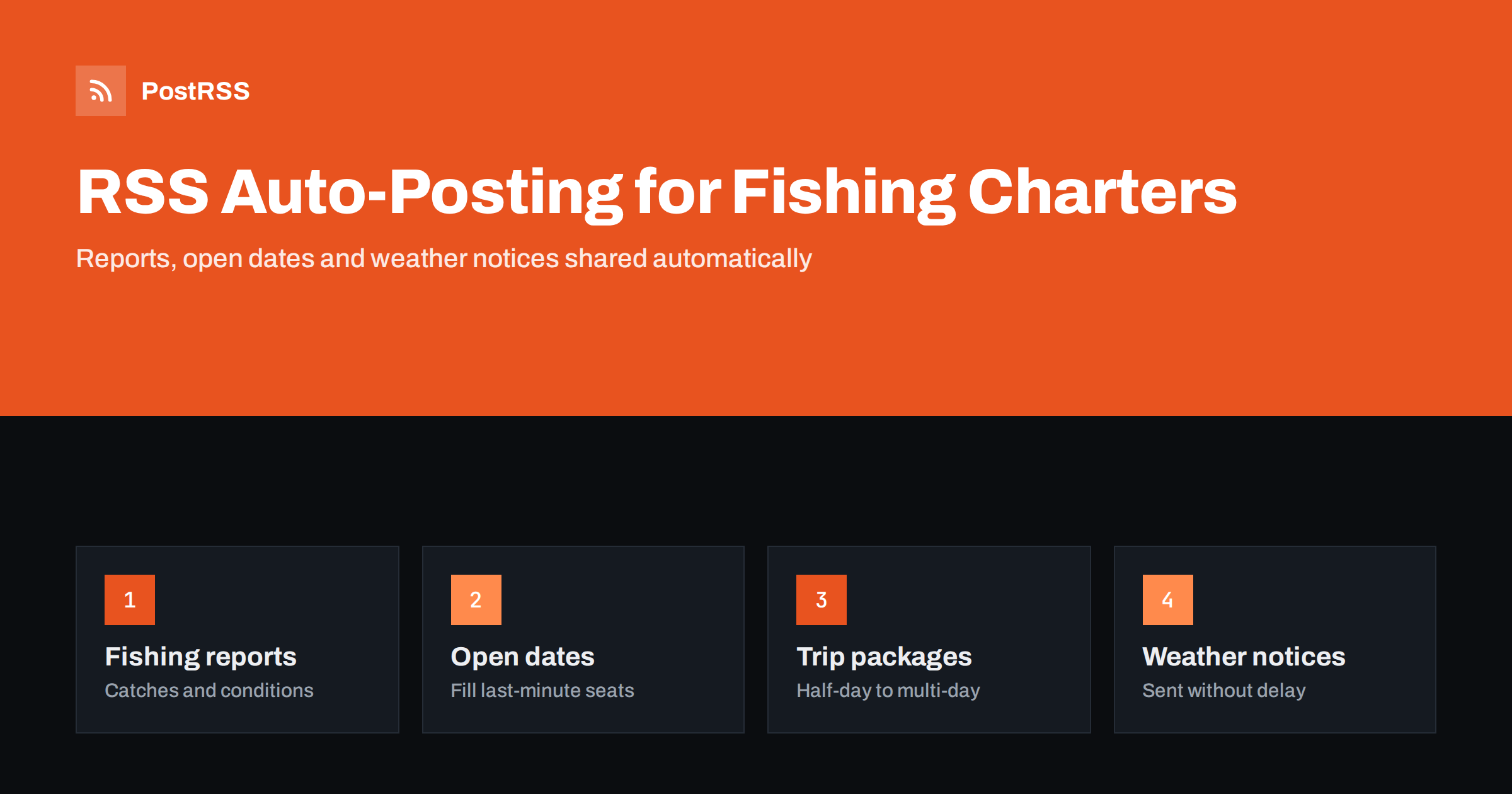 RSS Auto-Posting for Fishing Charters and Fishing Guides