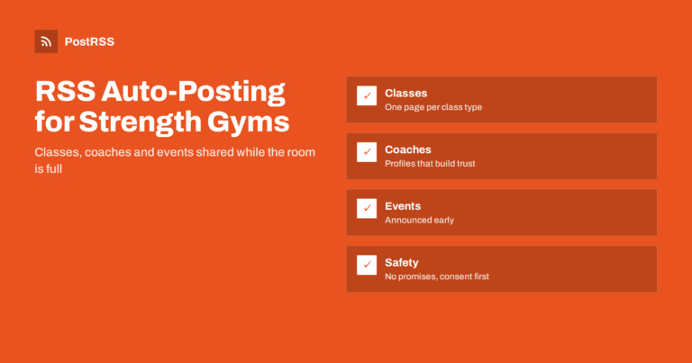 RSS Auto-Posting for Functional Fitness and Strength Gyms