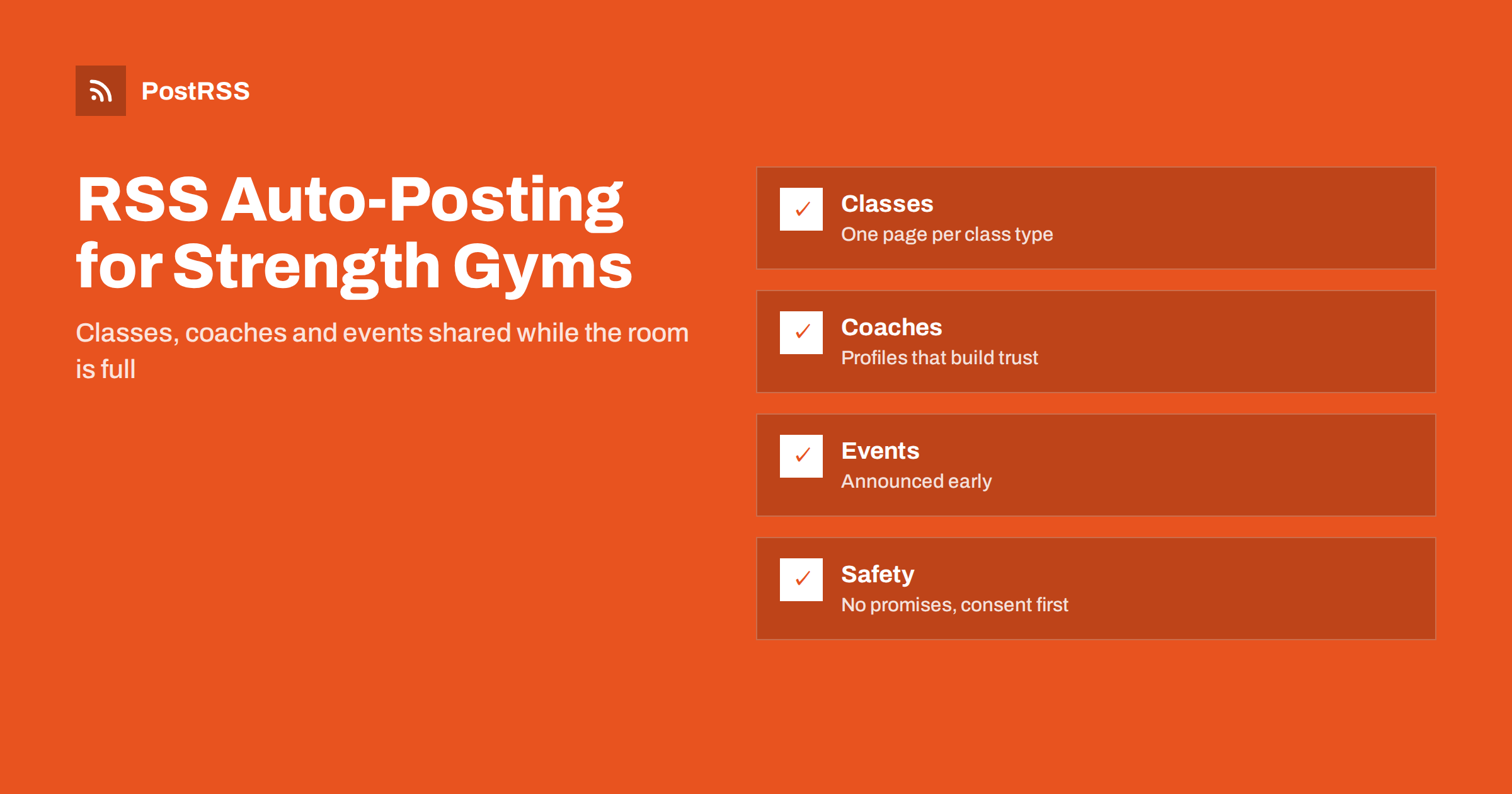 RSS Auto-Posting for Functional Fitness and Strength Gyms