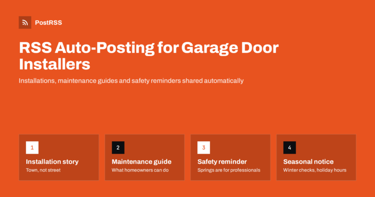 RSS Auto-Posting for Garage Door and Gate Installers