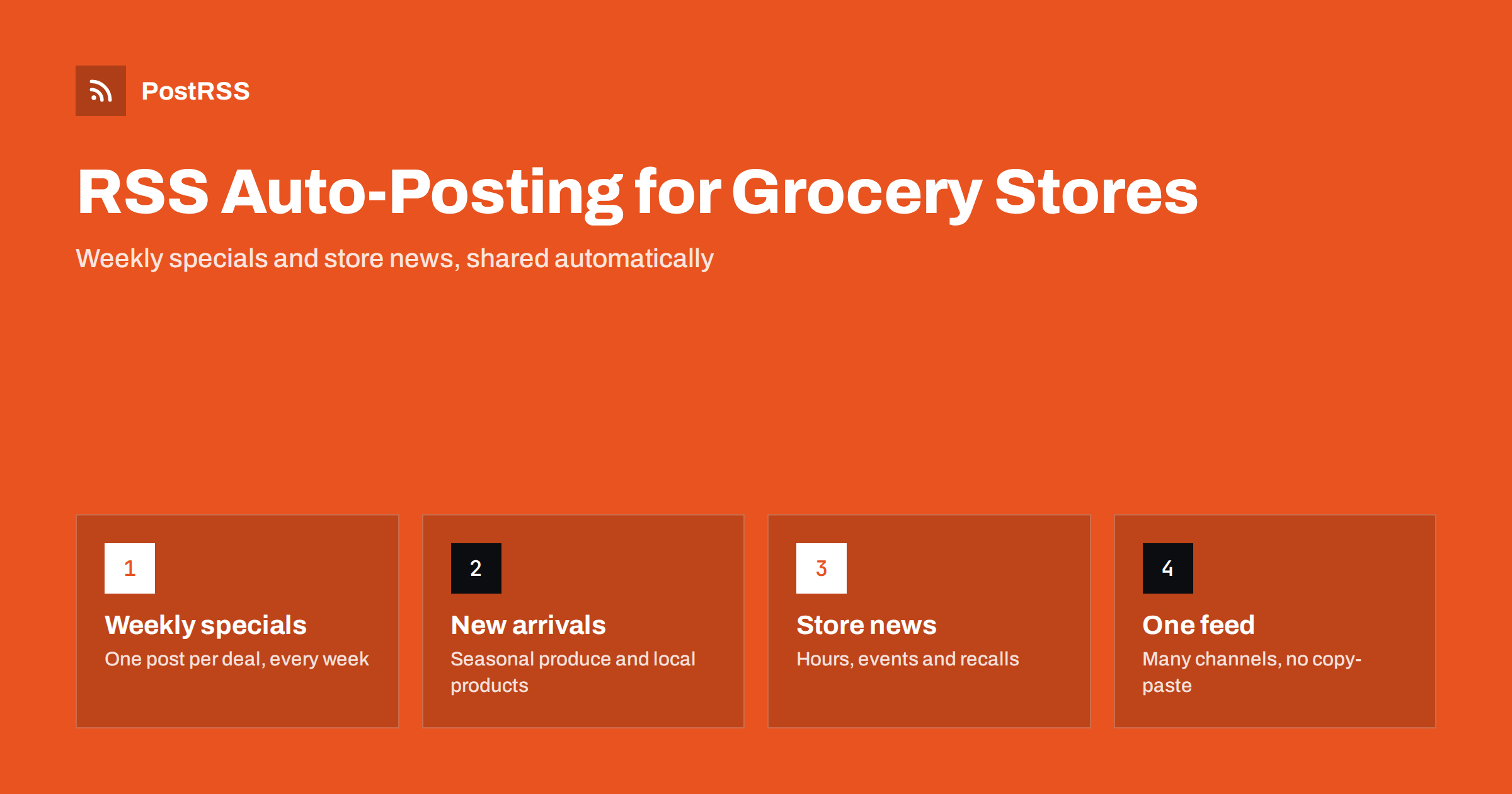 RSS Auto-Posting for Grocery Stores and Independent Markets